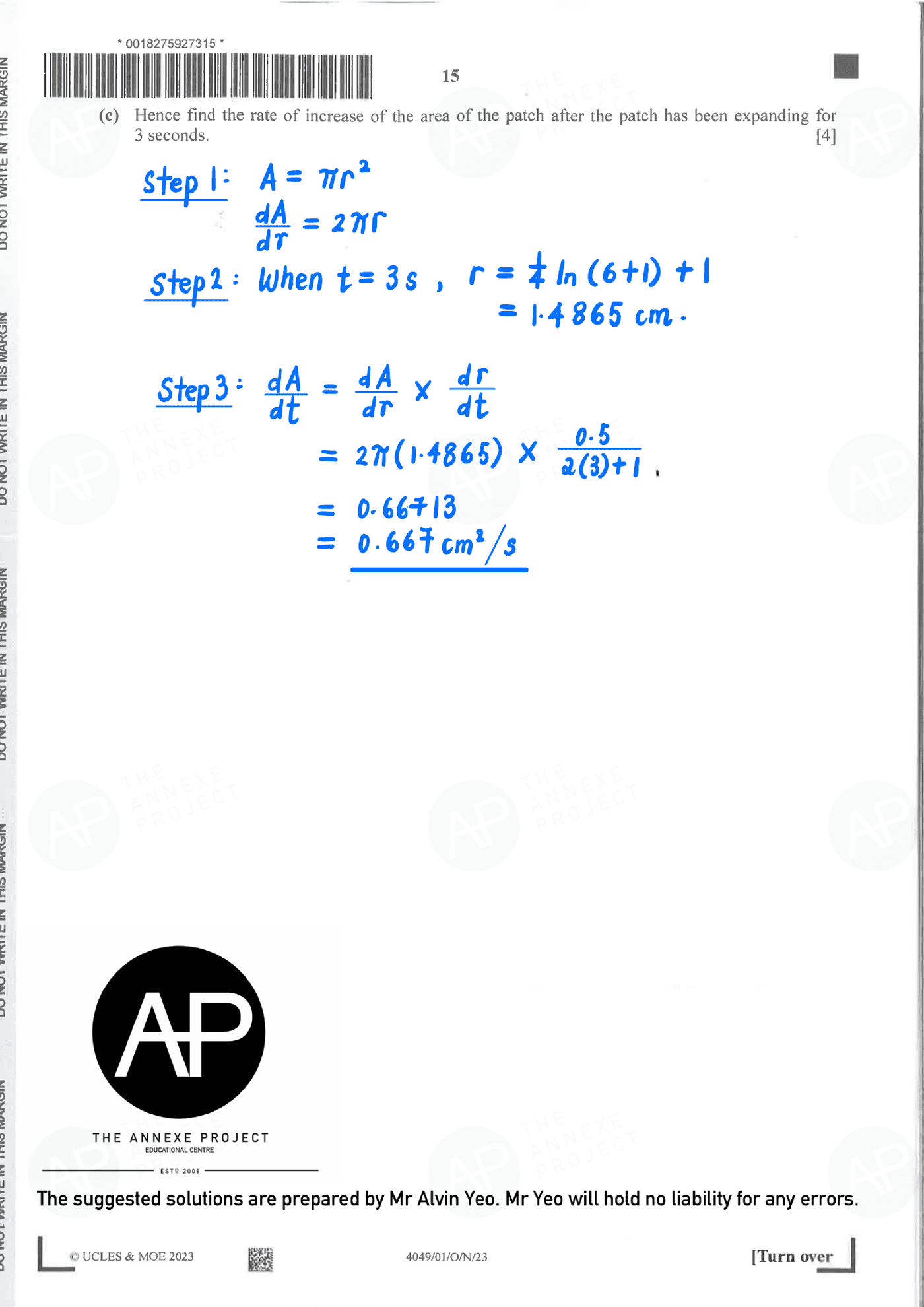 2023 GCE O LEVEL A MATH PAPER 1 SOLUTION 15 2023 O Level A Math Paper 1 solutions page 15 fs8