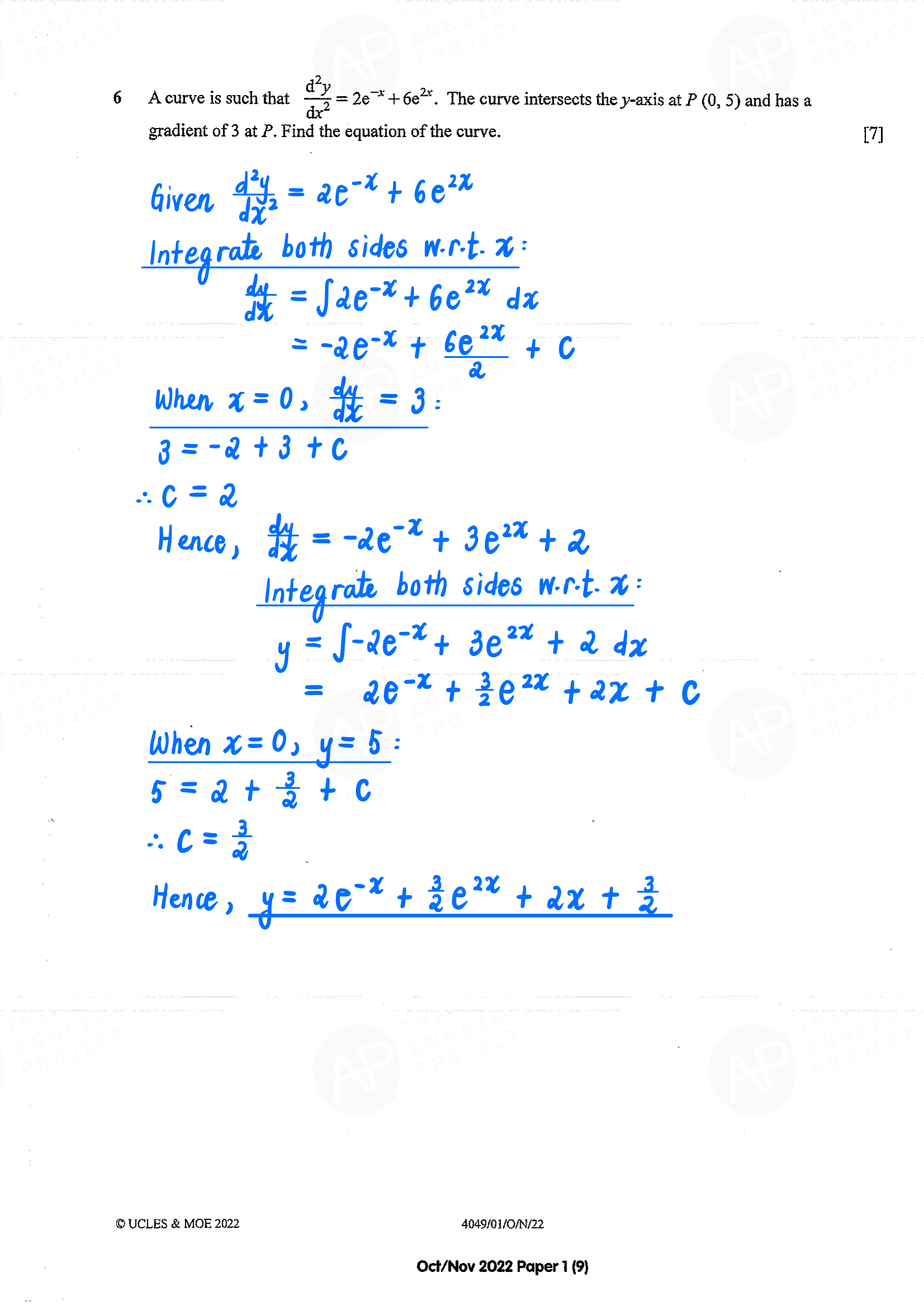 2022 O Level A Math Paper 1 Solutions page 9