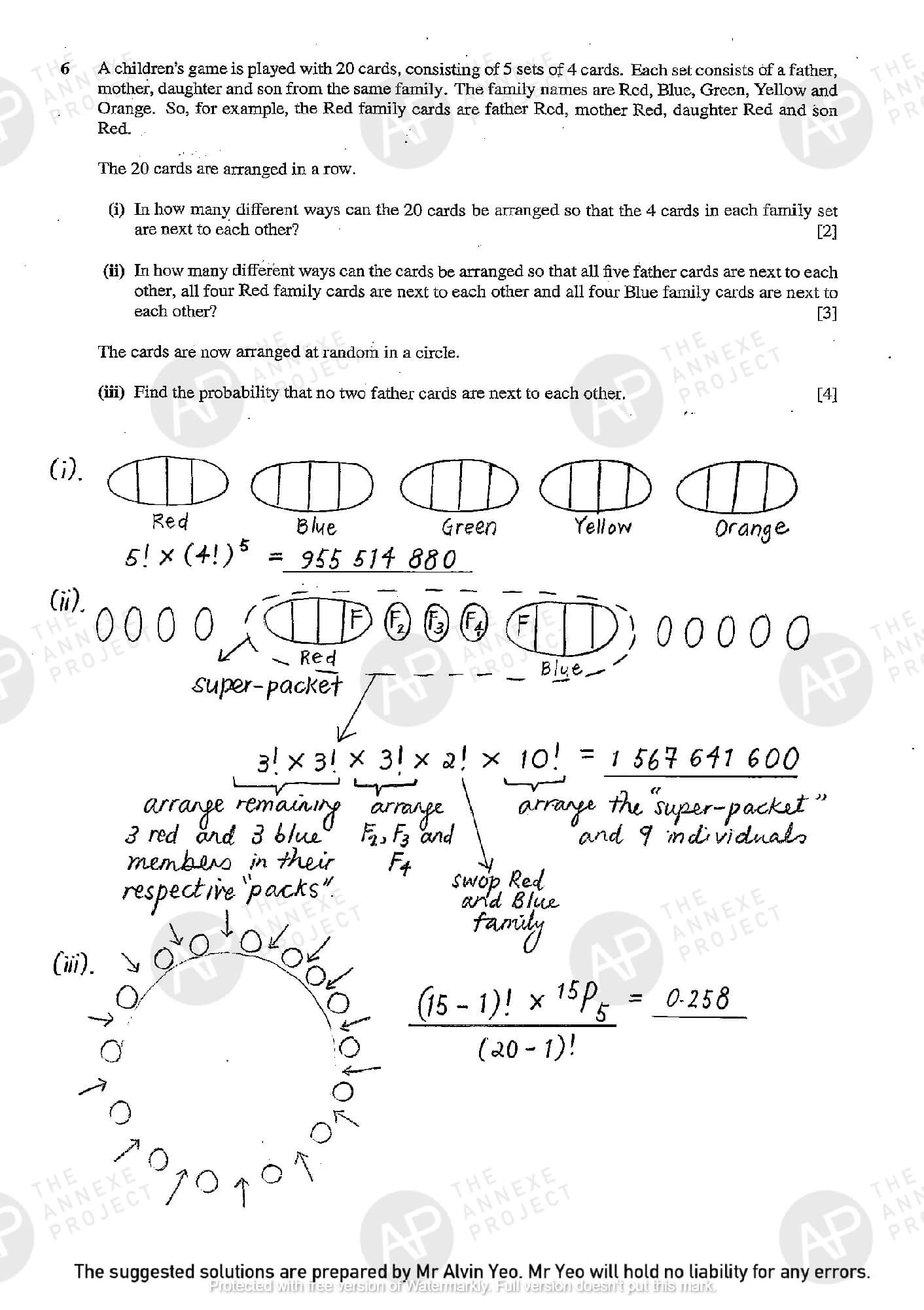 2017 A Level H2 Mathematics Paper 2 The Annexe Project tuition center solution Page 08