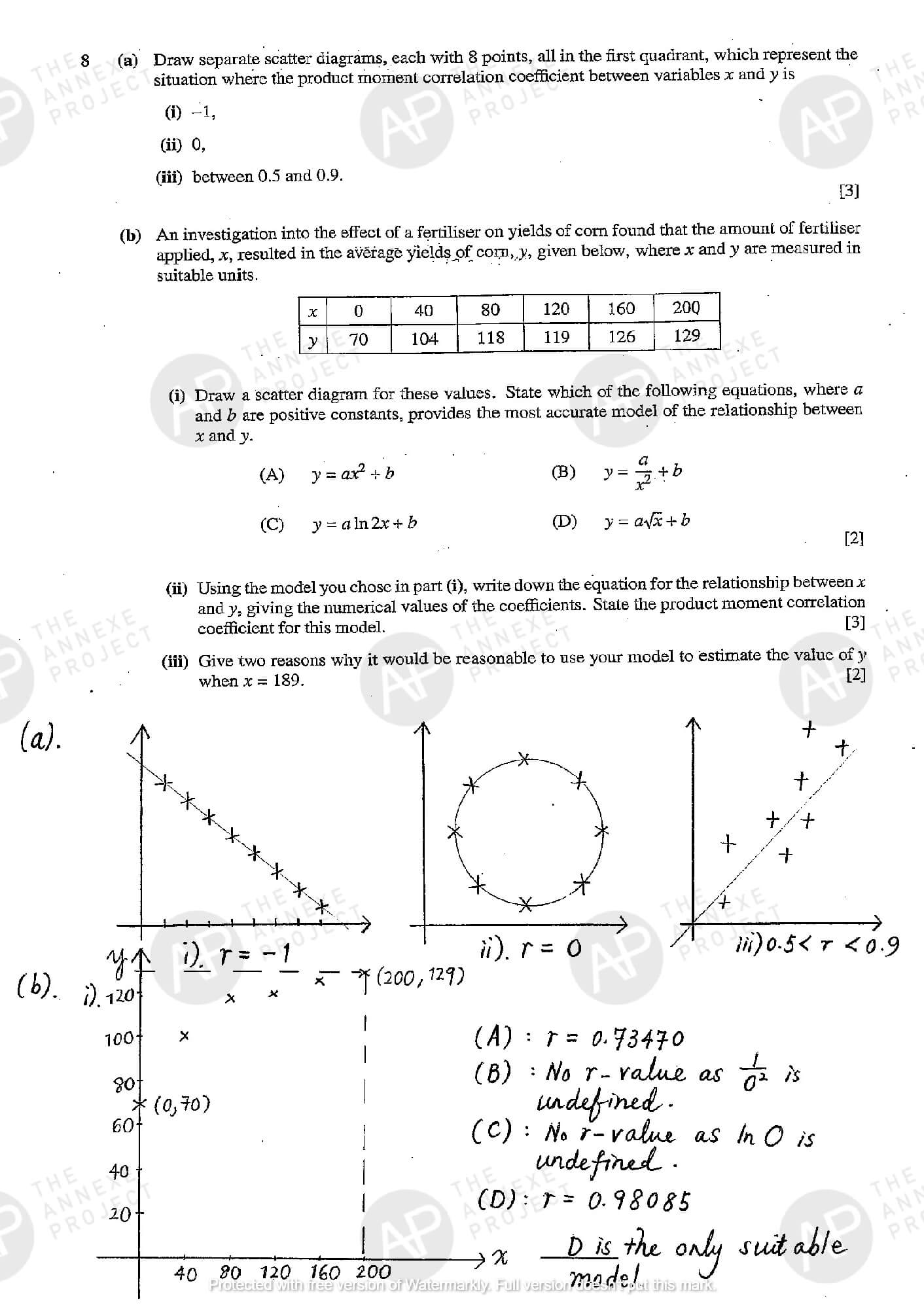 2017 A Level H2 Mathematics Paper 2 The Annexe Project tuition center solution Page 10