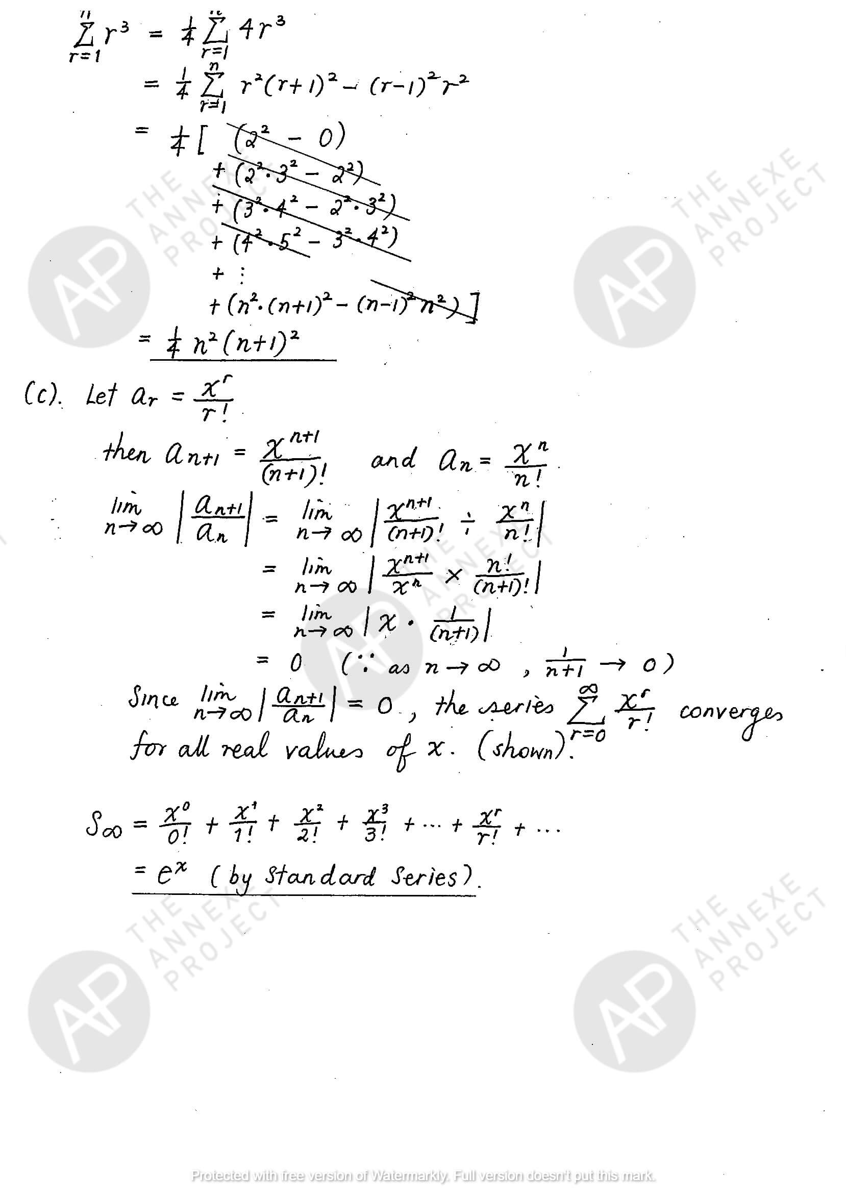 2017 A level H2 Mathematics Paper 1 Solutions Page 11