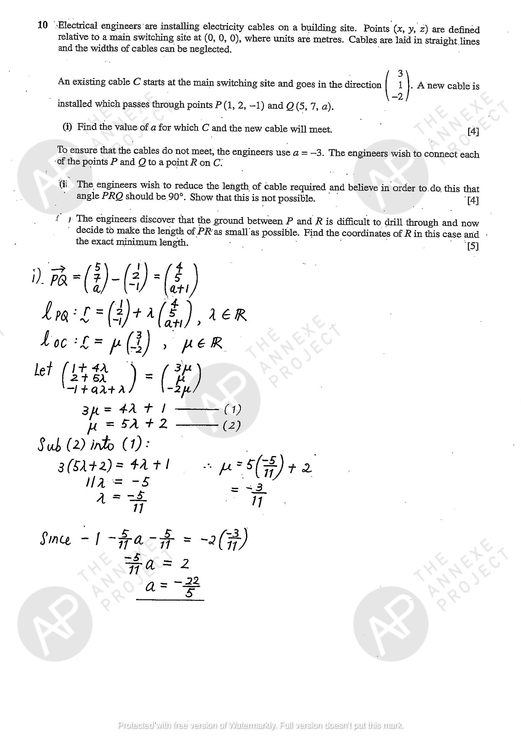 2017 A level H2 Mathematics Paper 1 Solutions Page 12