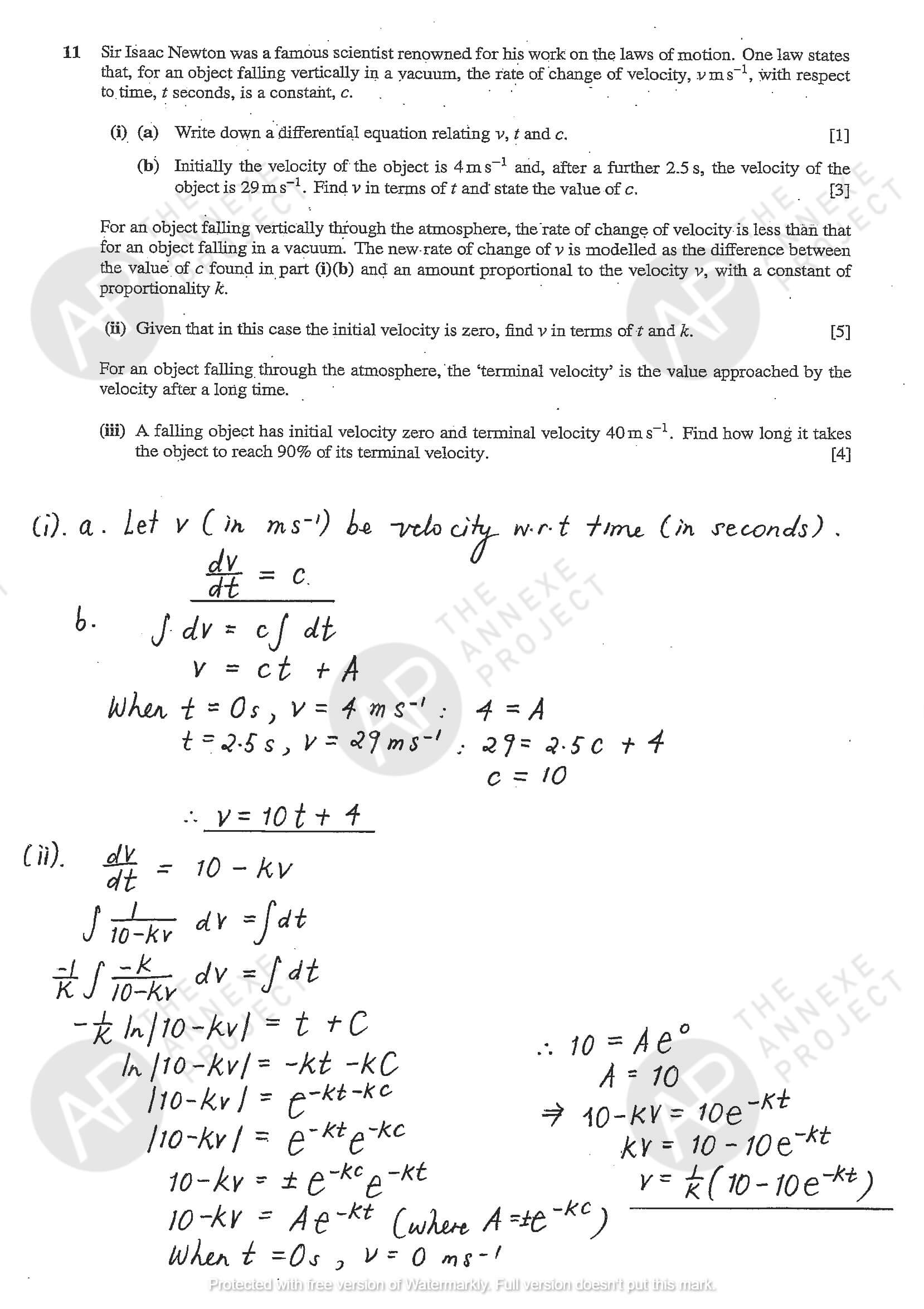 2017 A level H2 Mathematics Paper 1 Solutions Page 14