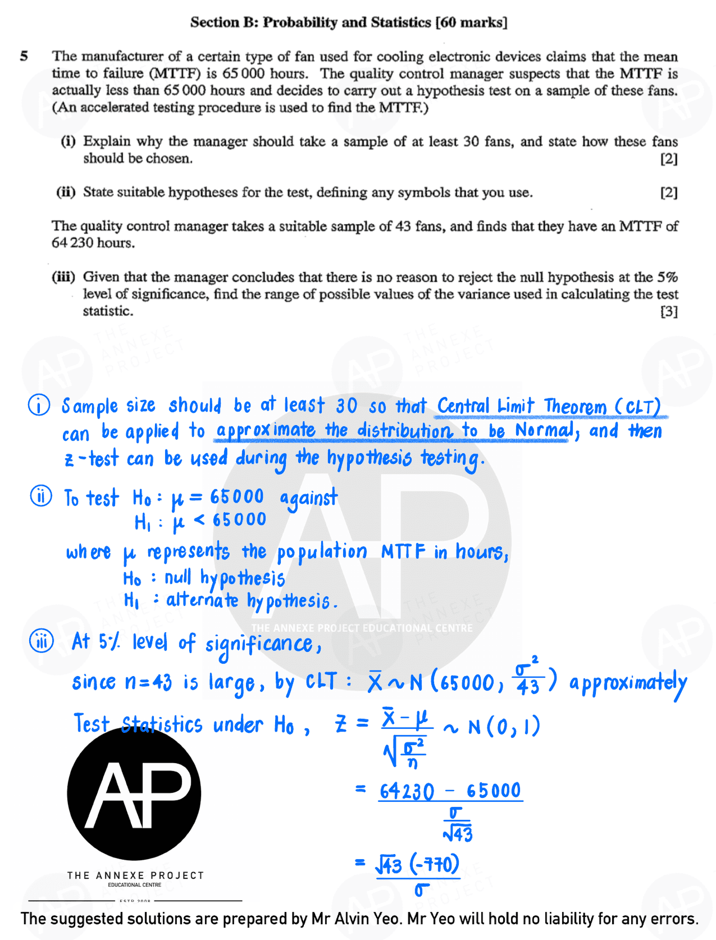 2018 A Level H2 Mathematics Paper 2 page 10 fs8