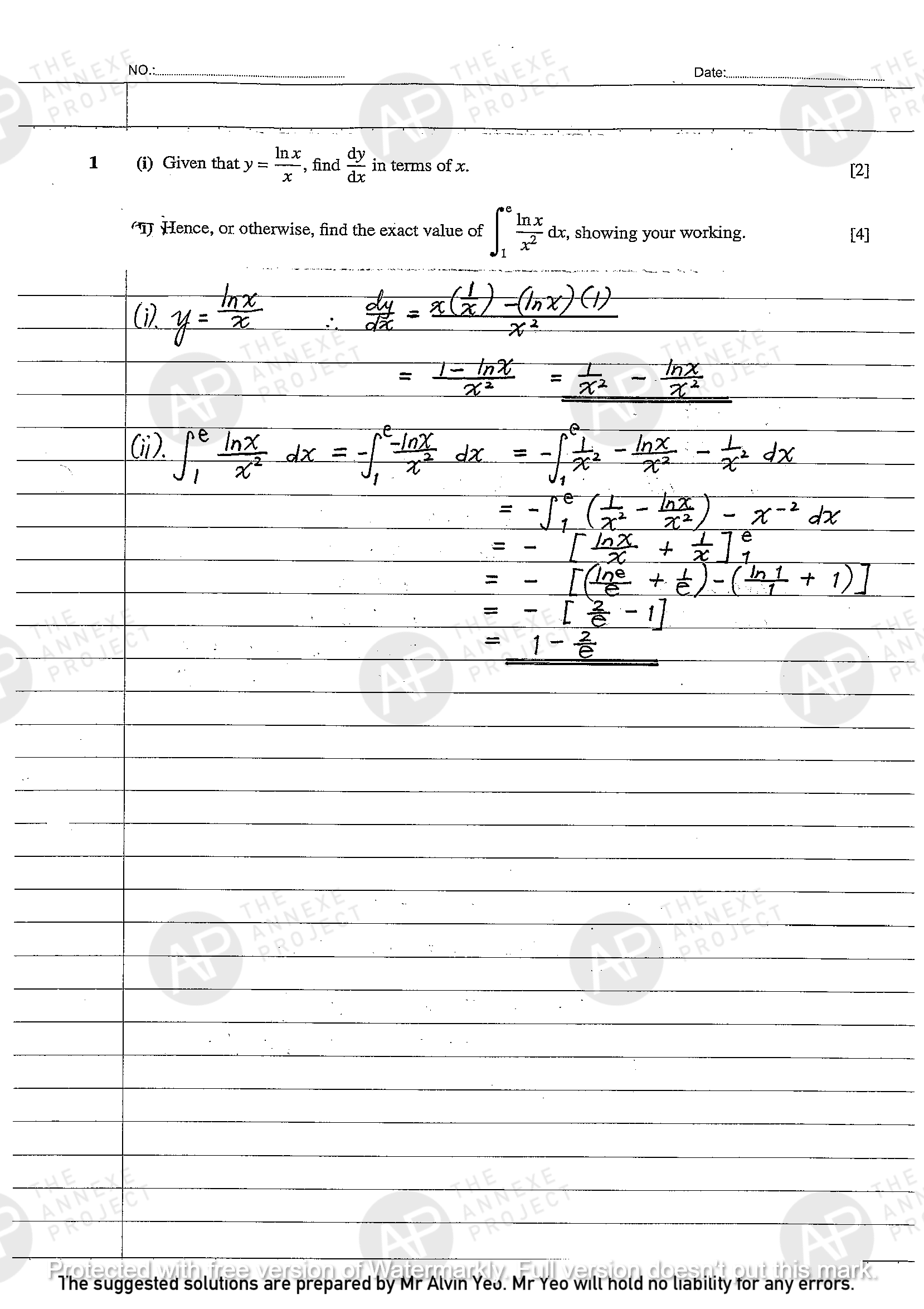 2018 A level H2 Mathematics Paper 1 Page 02