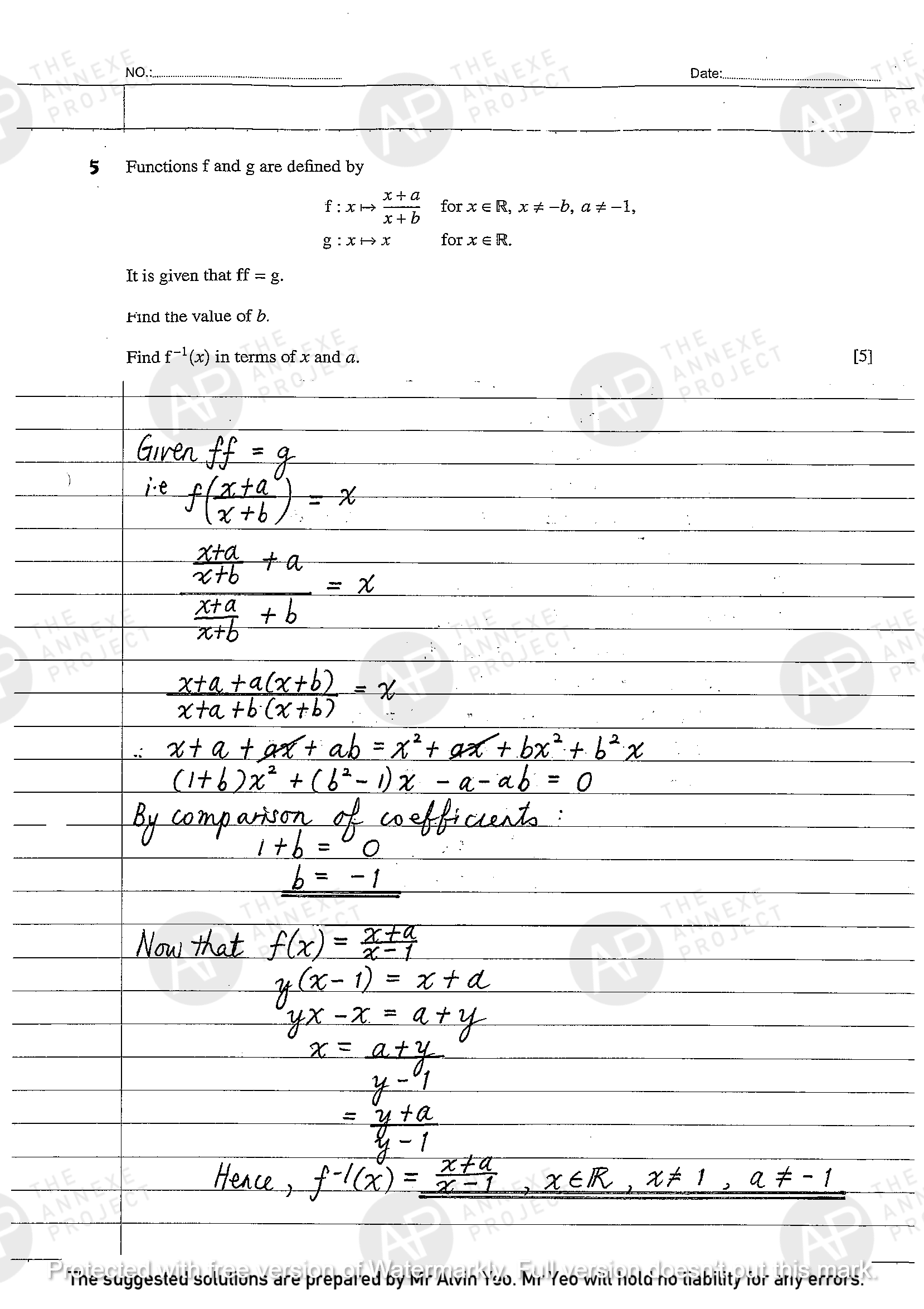 2018 A level H2 Mathematics Paper 1 Page 06