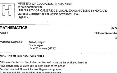 2018 GCE A LEVEL H2 MATHEMATICS PAPER 1 SOLUTION