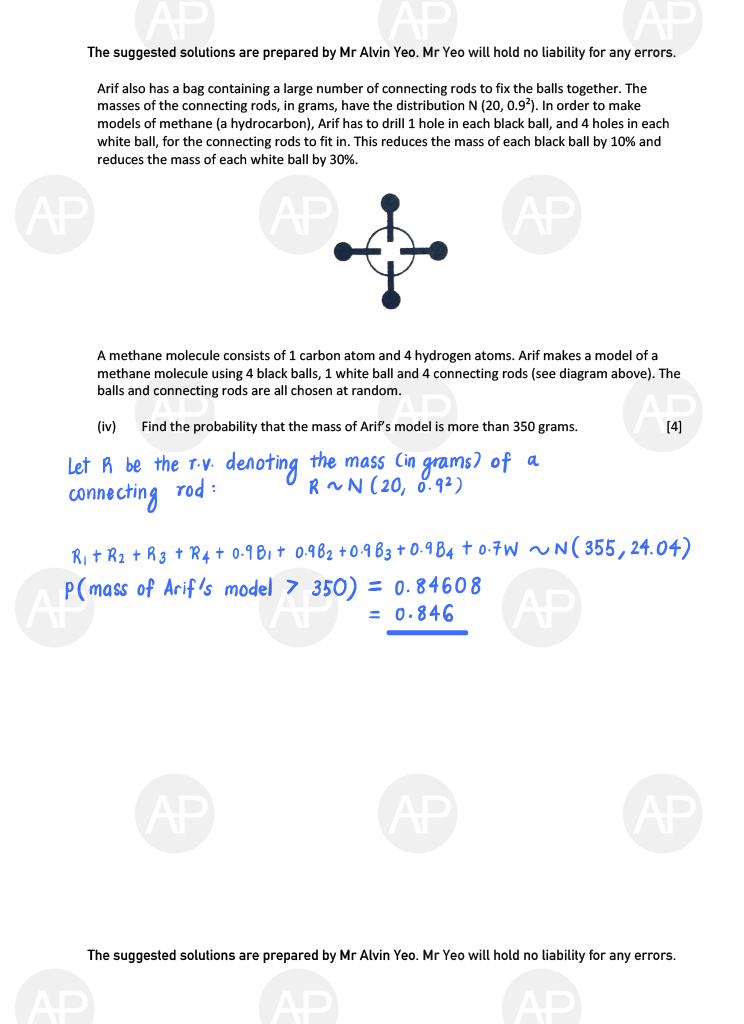 2019 GCE A LEVEL H2 MATHEMATICS PAPER 2 SOLUTION 15 2019 A Level H2 Mathematics Paper 2 The Annexe Project tuition center solution page 15