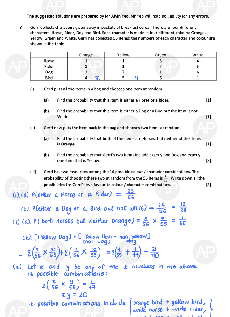 2019 GCE A LEVEL H2 MATHEMATICS PAPER 2 SOLUTION 9 2019 A Level H2 Mathematics Paper 2 The Annexe Project tuition center solution page 9