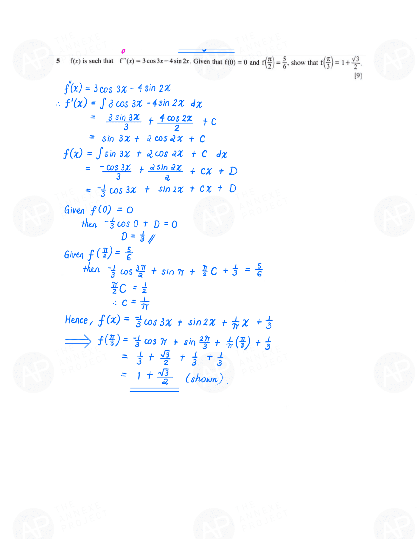2019 O Level A Math Paper 2 Solution page 06 fs8