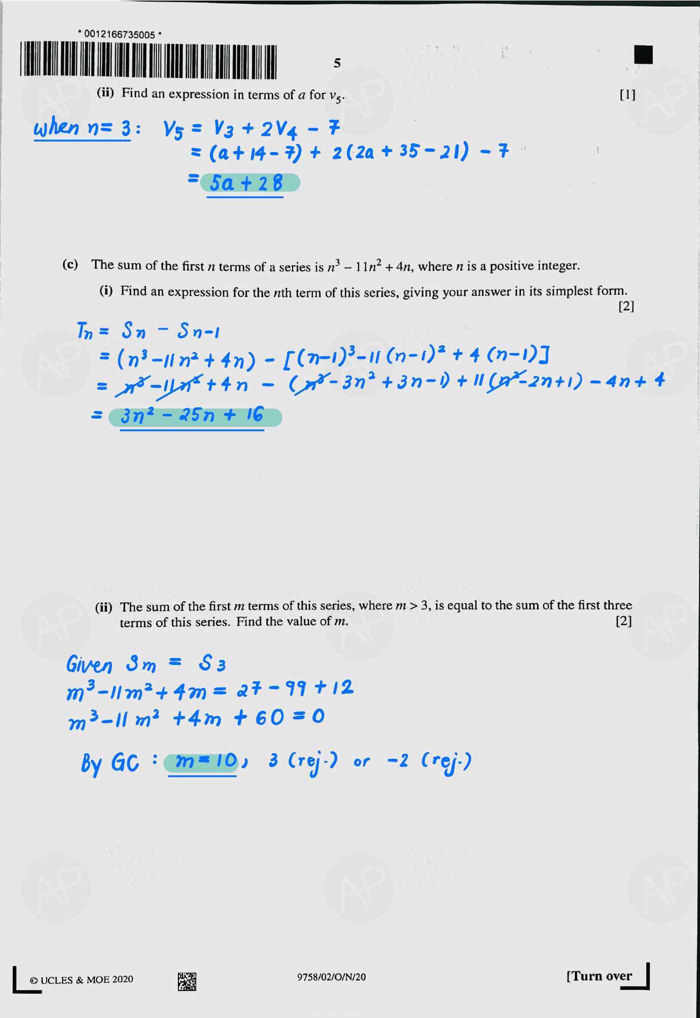 2020 A level H2 Mathematics Paper 2 page 04 fs8