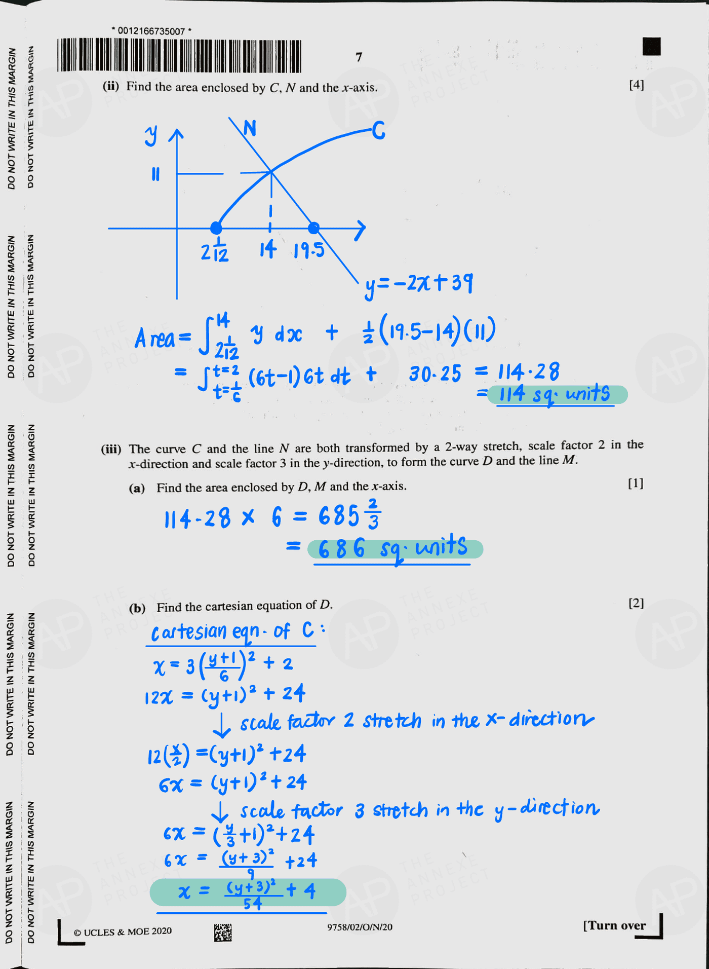 2020 A level H2 Mathematics Paper 2 page 06 fs8