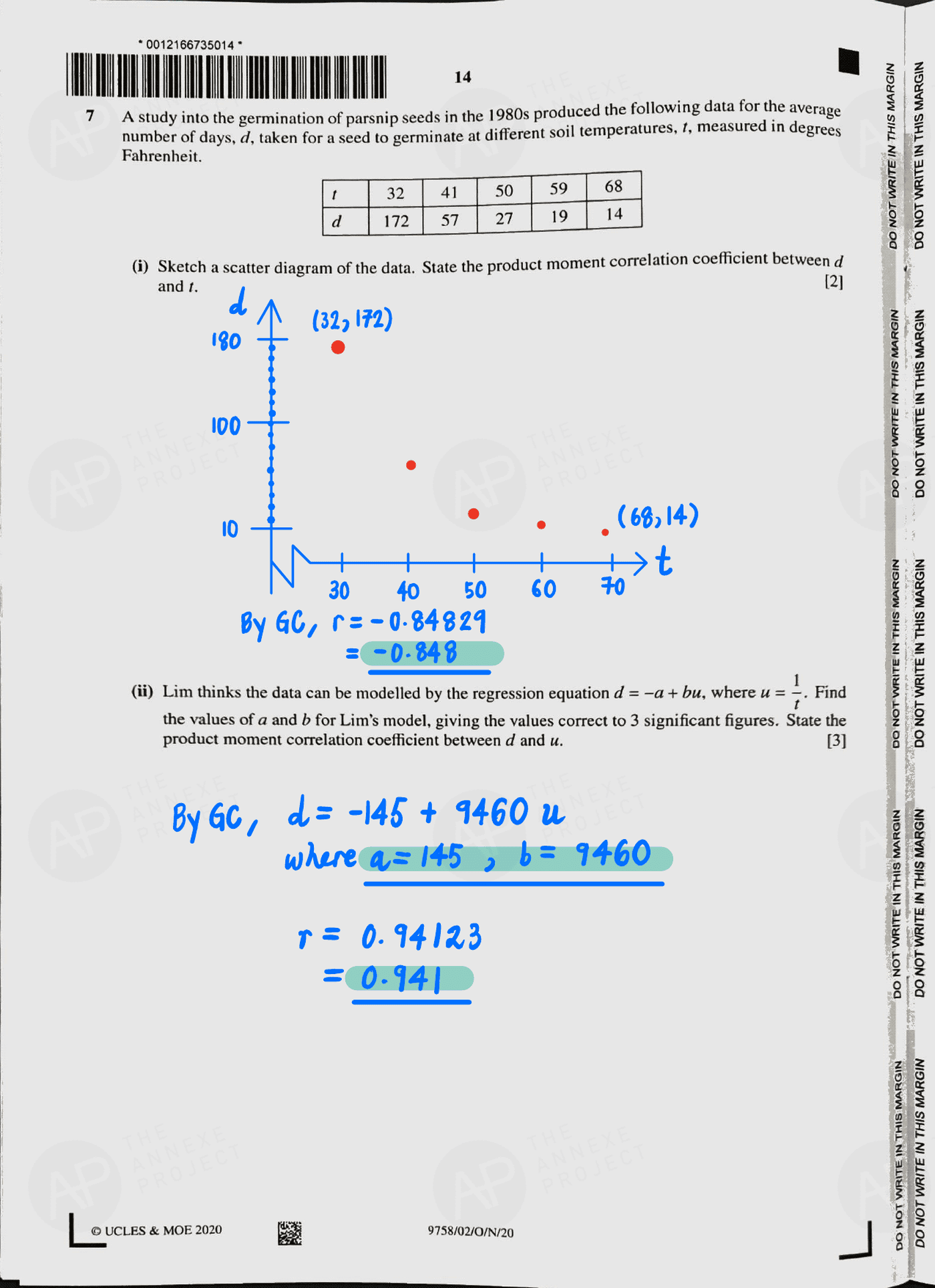 2020 A level H2 Mathematics Paper 2 page 14 fs8