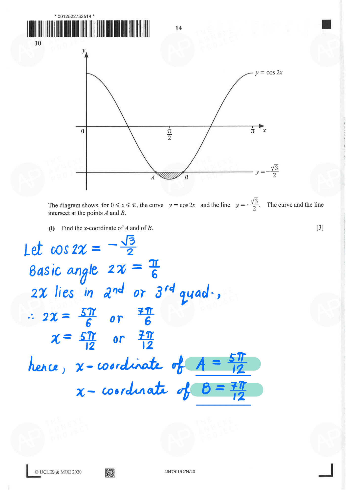 2020 O Level A Math Paper 1 page 14 fs8