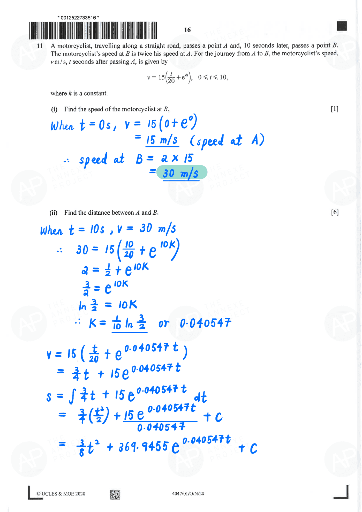 2020 O Level A Math Paper 1 page 16 fs8