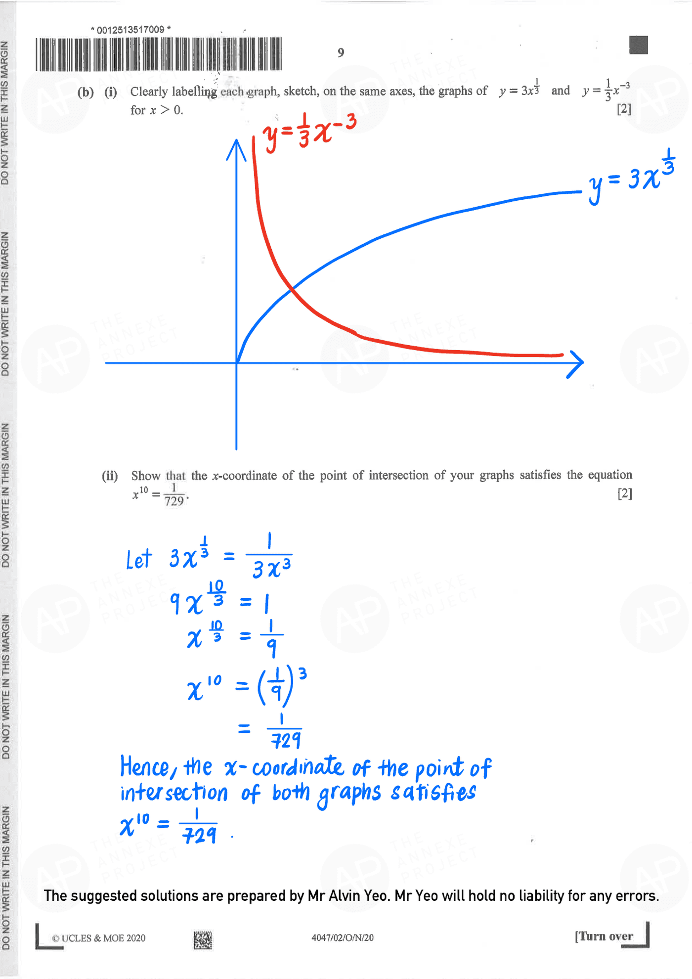 2020 O Level A Math Paper 2 Solutions page 07 fs8