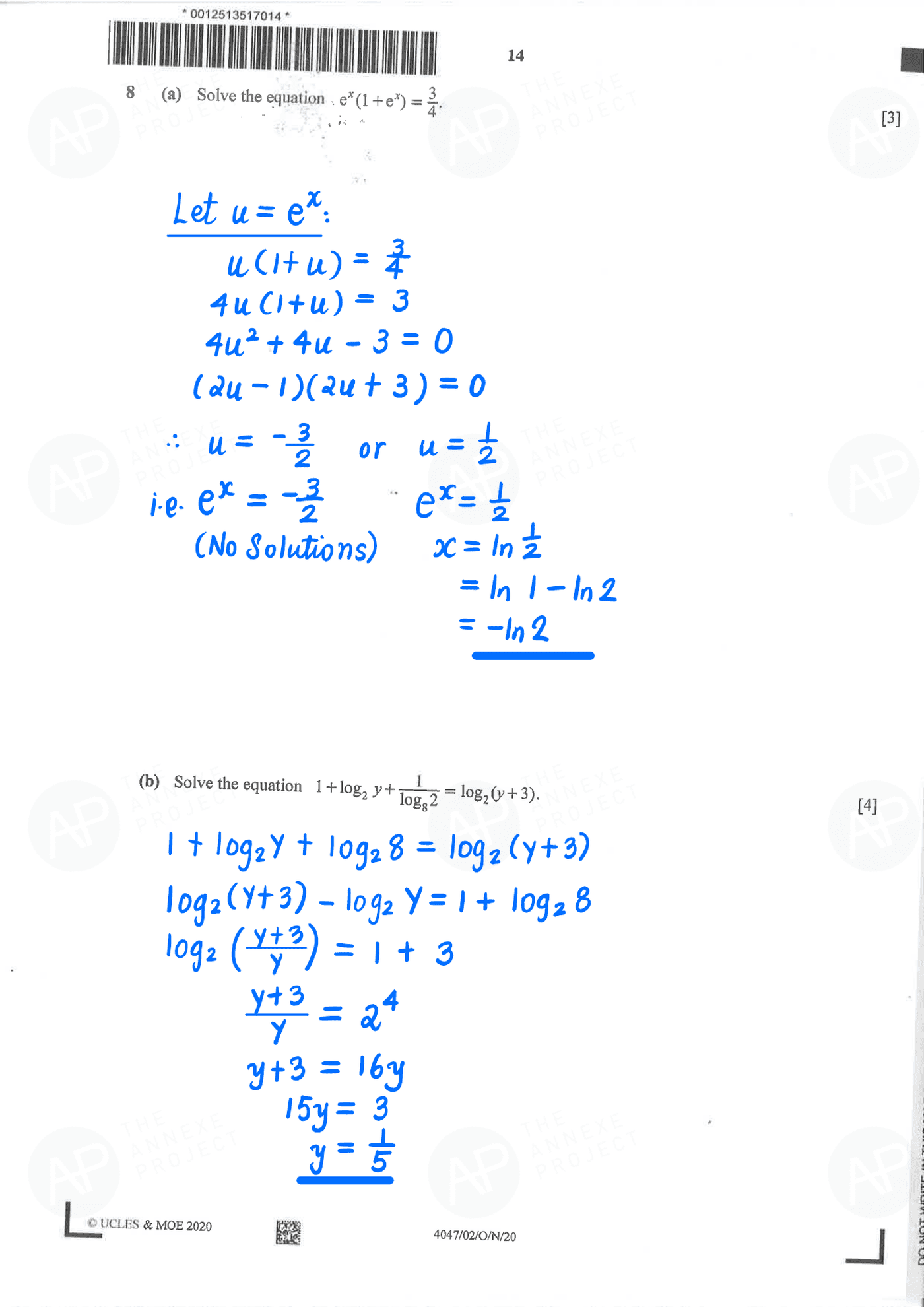 2020 O Level A Math Paper 2 Solutions page 12 fs8