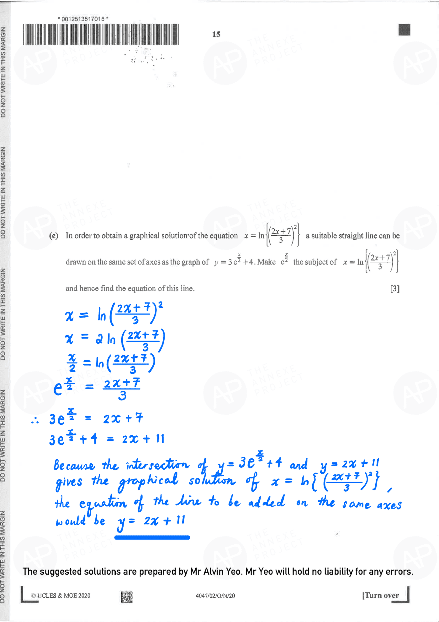 2020 O Level A Math Paper 2 Solutions page 13 fs8