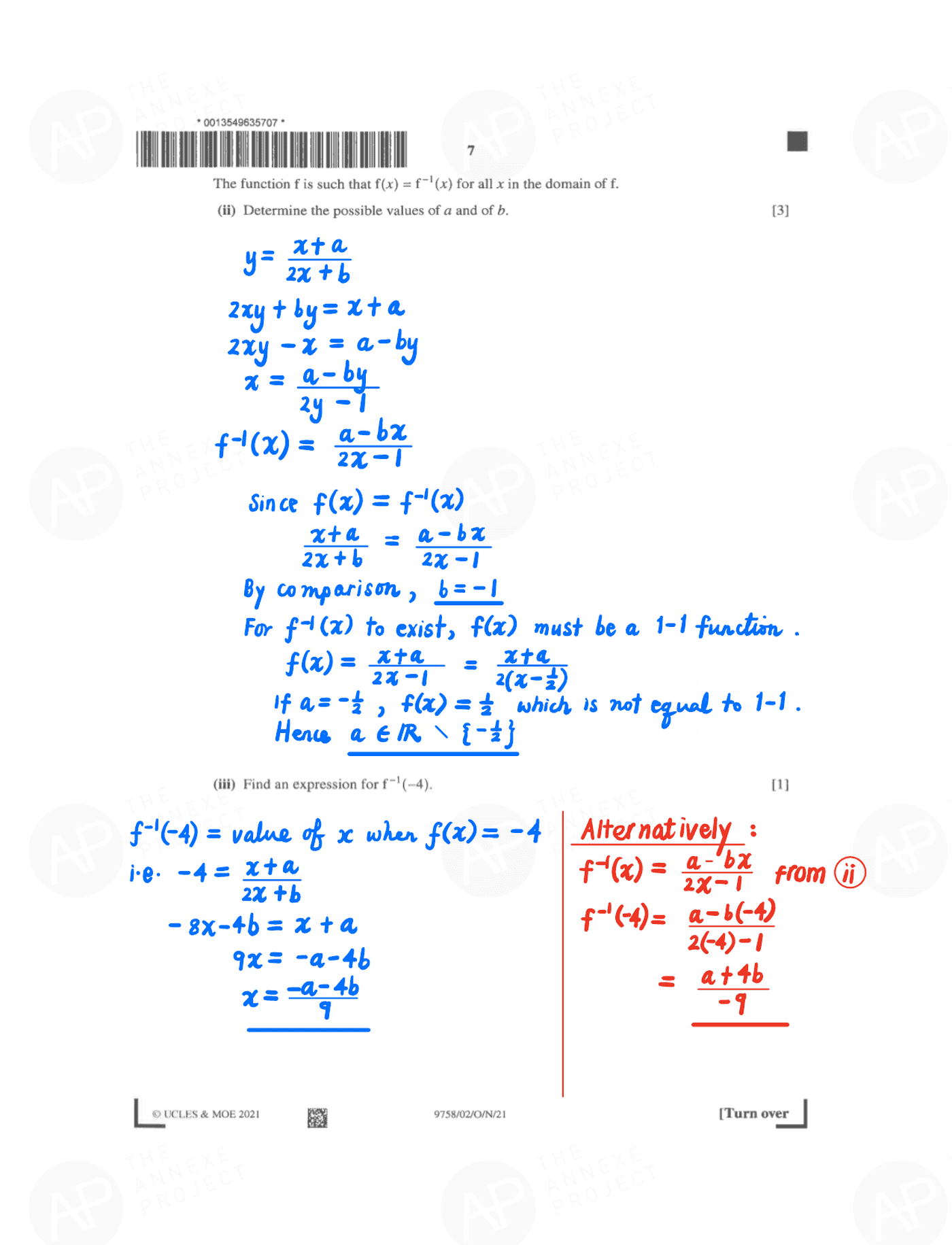 2021 A Level H2 Mathematics Paper 2 Solution page 08 fs8