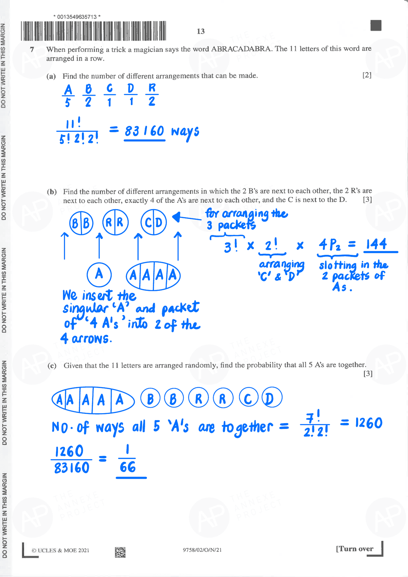 2021 A Level H2 Mathematics Paper 2 Solution page 14 fs8