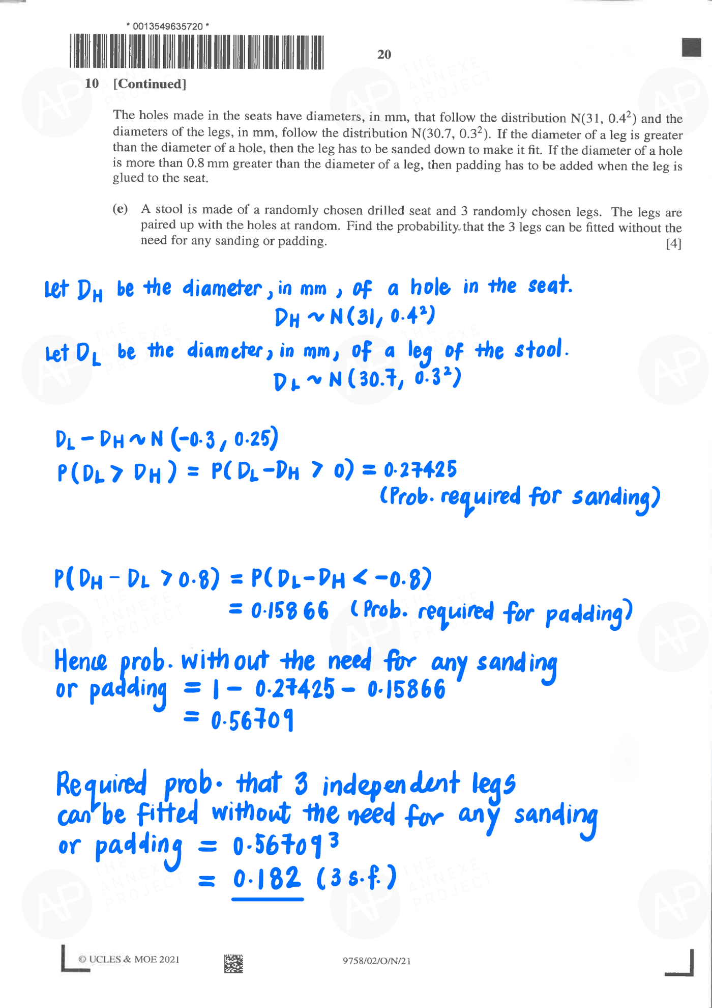 2021 A Level H2 Mathematics Paper 2 Solution page 21 fs8
