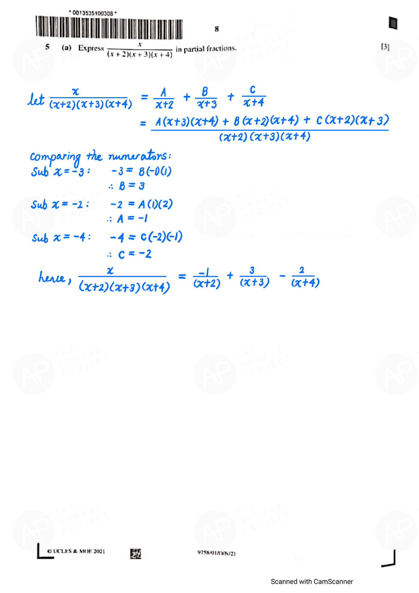 2021 A level H2 Mathematics Paper 1 page 06 fs8