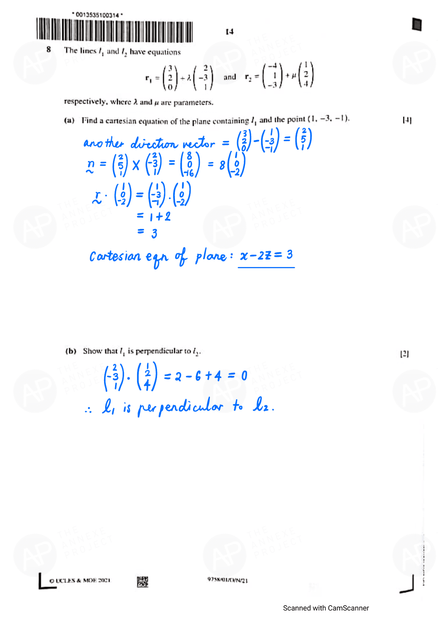 2021 A level H2 Mathematics Paper 1 page 12 fs8