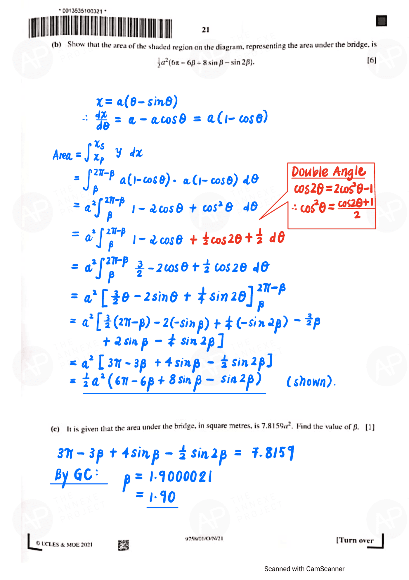 2021 A level H2 Mathematics Paper 1 page 19 fs8