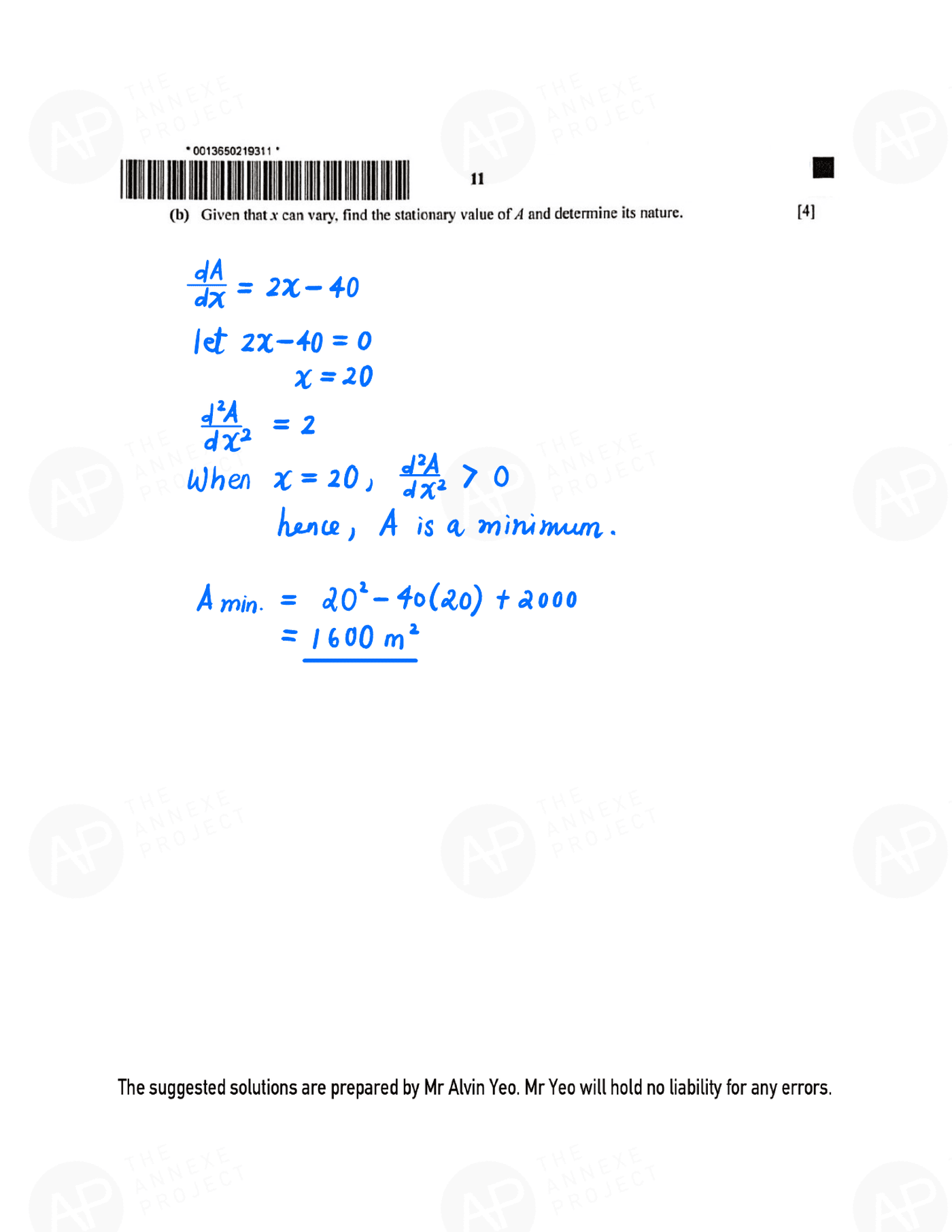 2021 O level A Math Paper 1 page 11 fs8