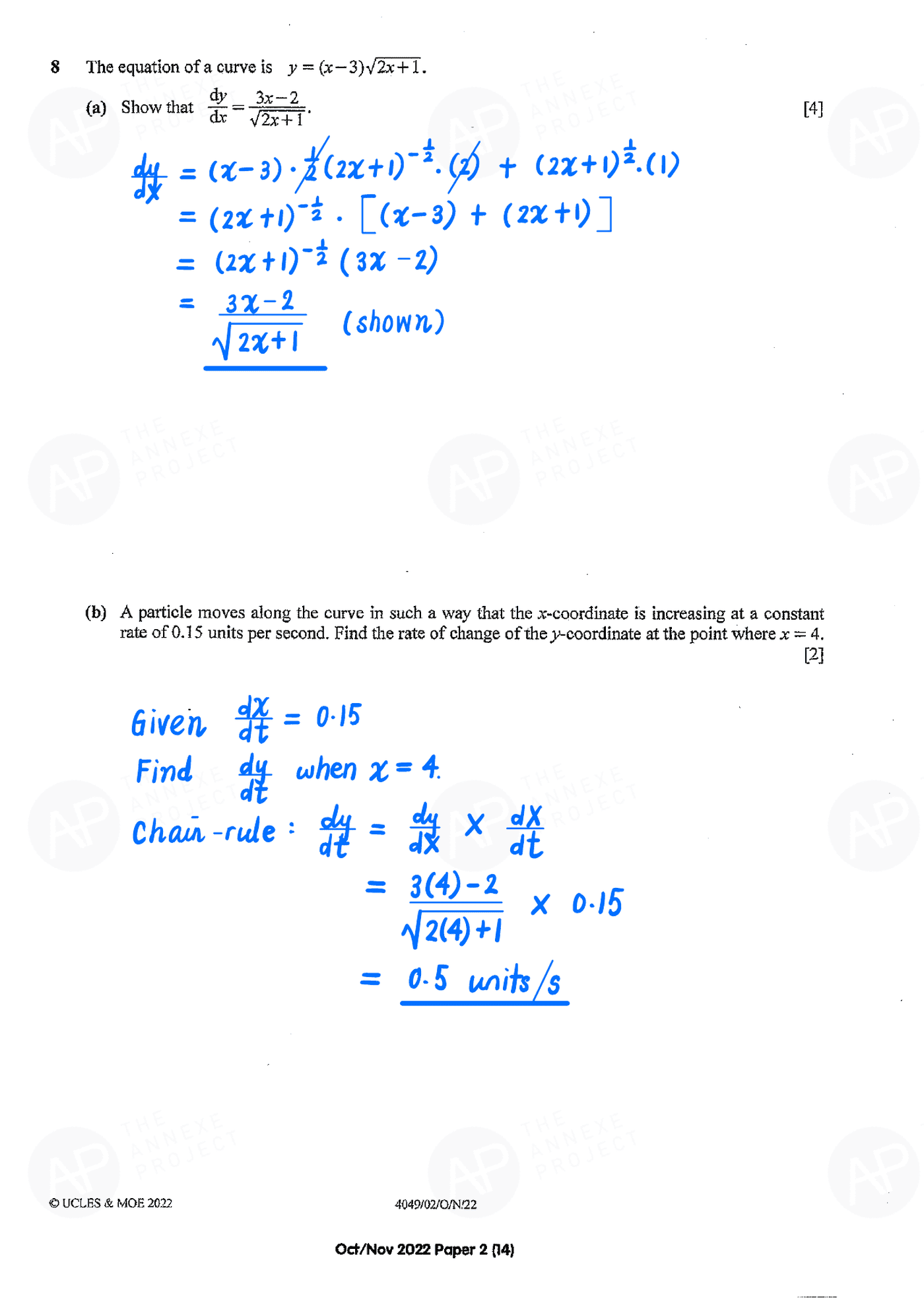 2022 O Level A Math Paper 2 solutions page 14 fs8