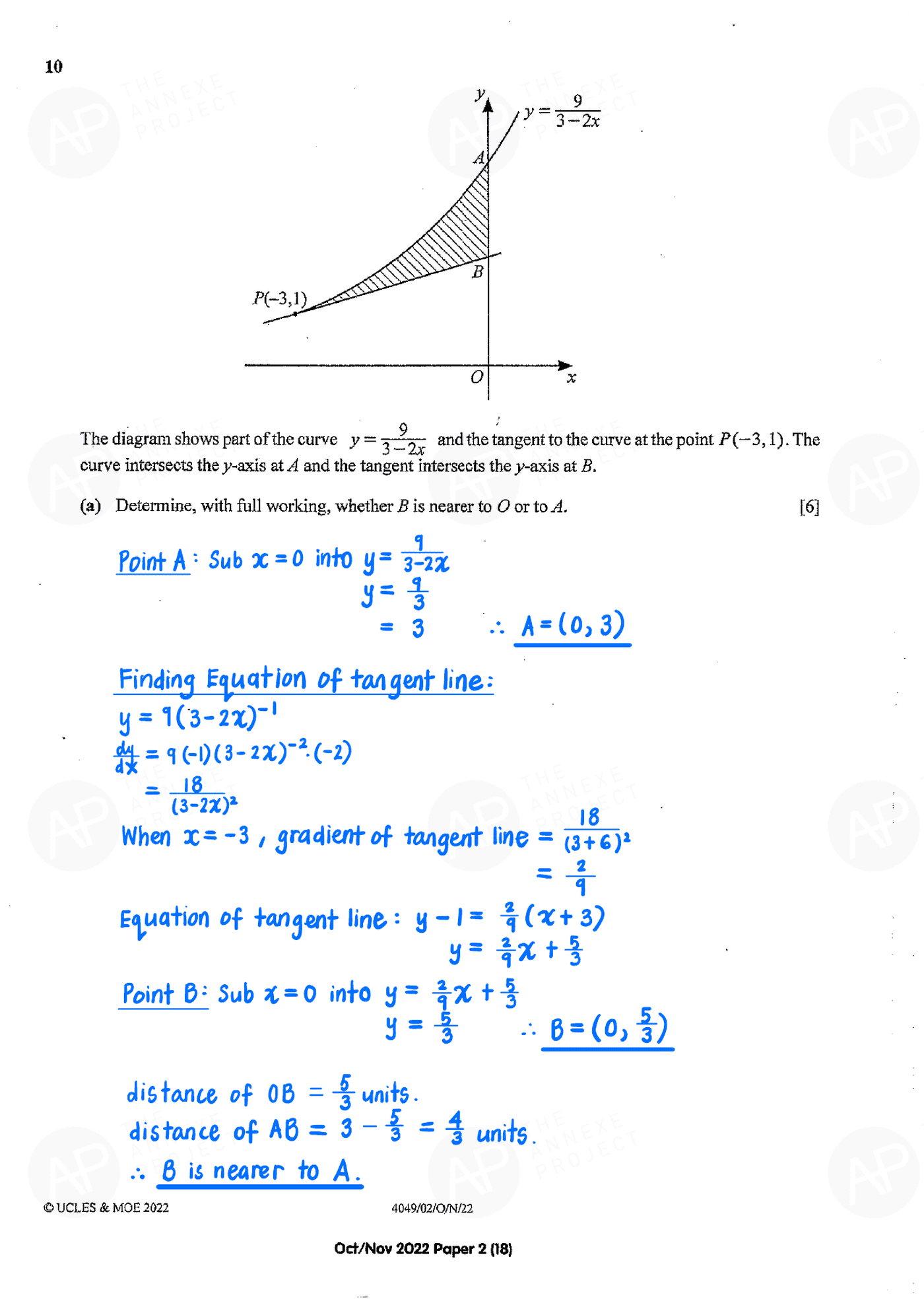 2022 O Level A Math Paper 2 solutions page 18 fs8