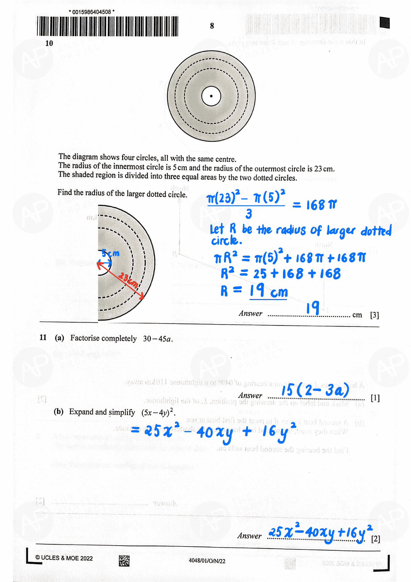 2022 O Level Elementary Mathematics Paper 1 page 08 fs8