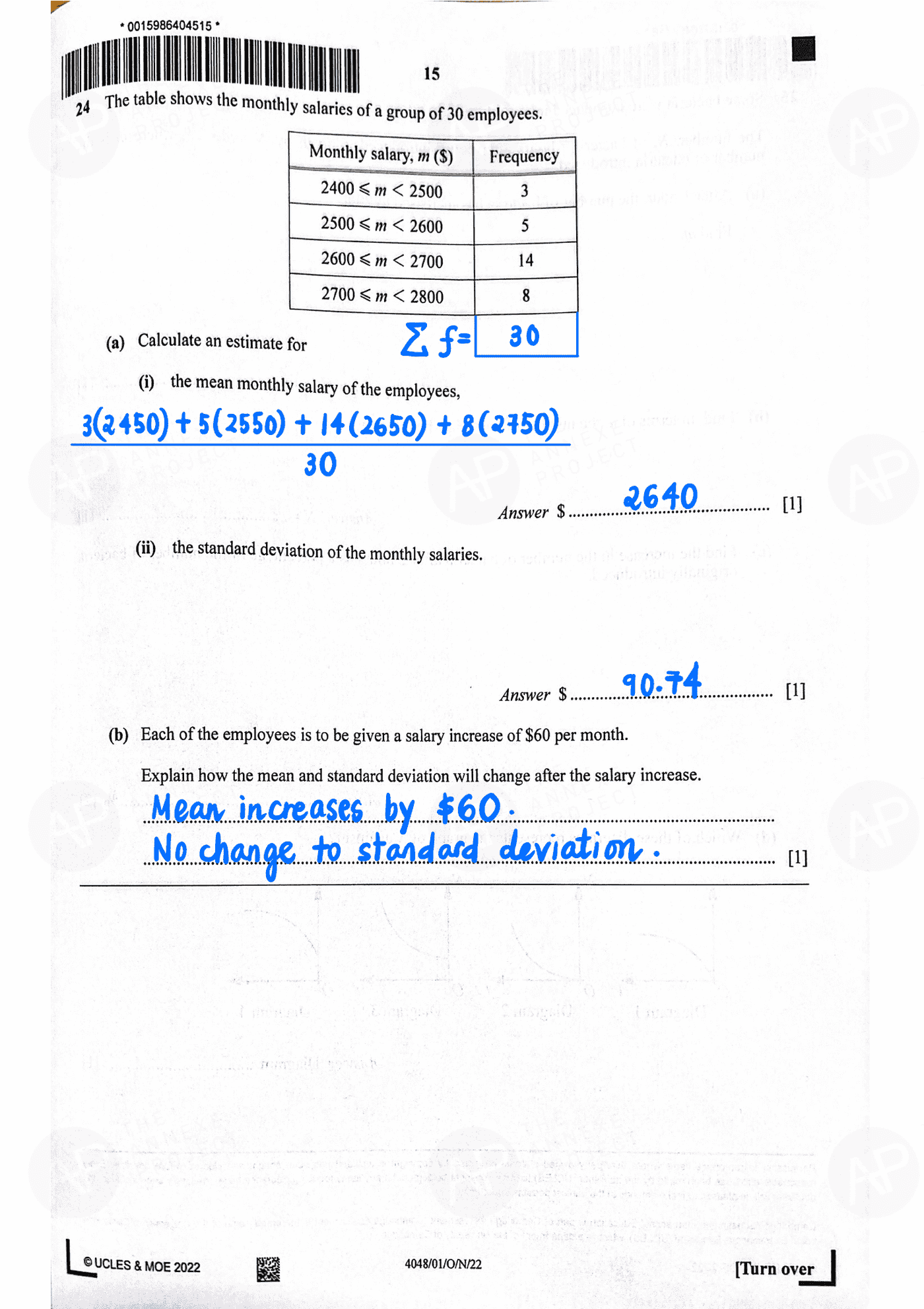 2022 O Level Elementary Mathematics Paper 1 page 15 fs8