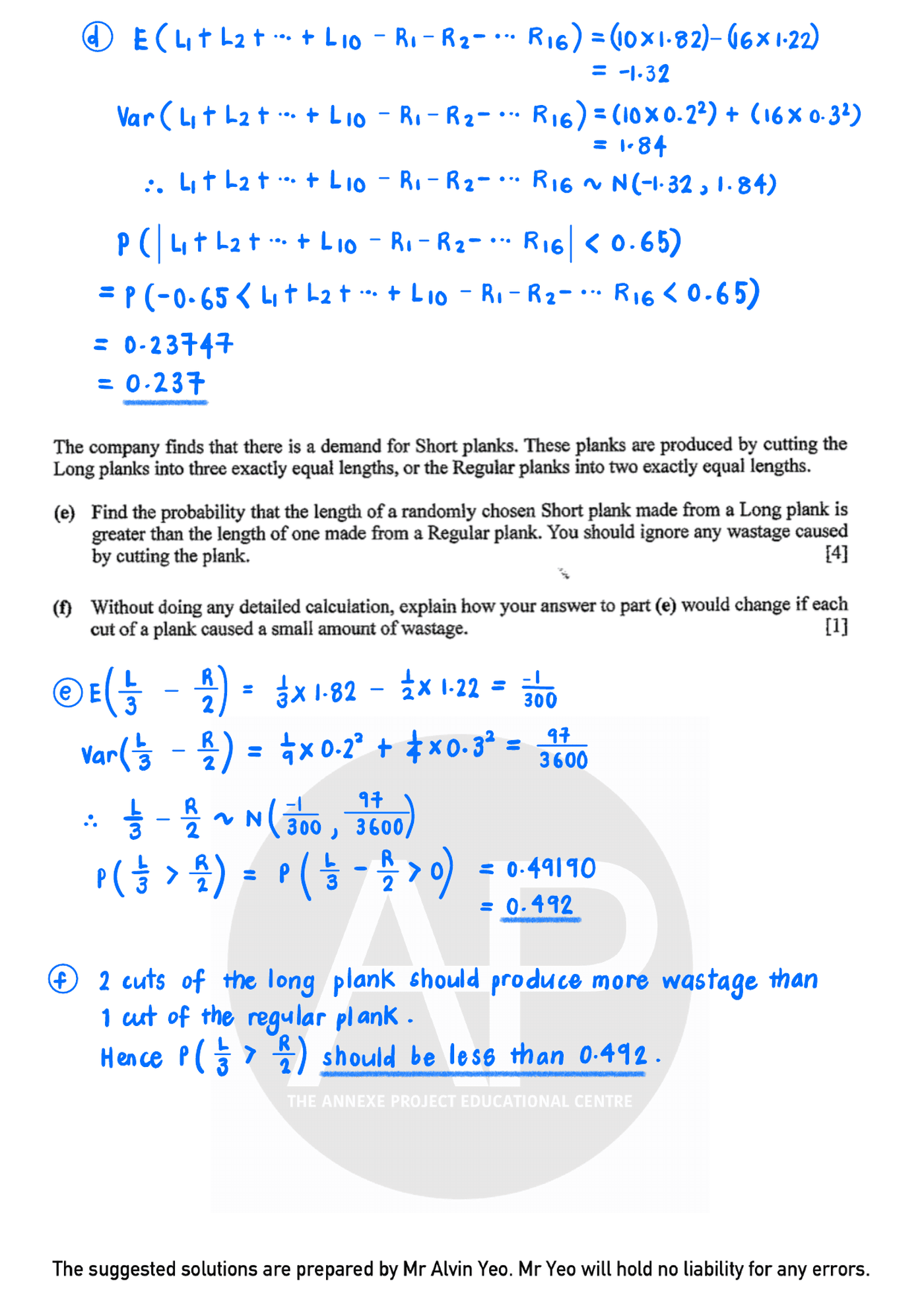 2023 A Level H2 Mathematics Paper 2 page 17