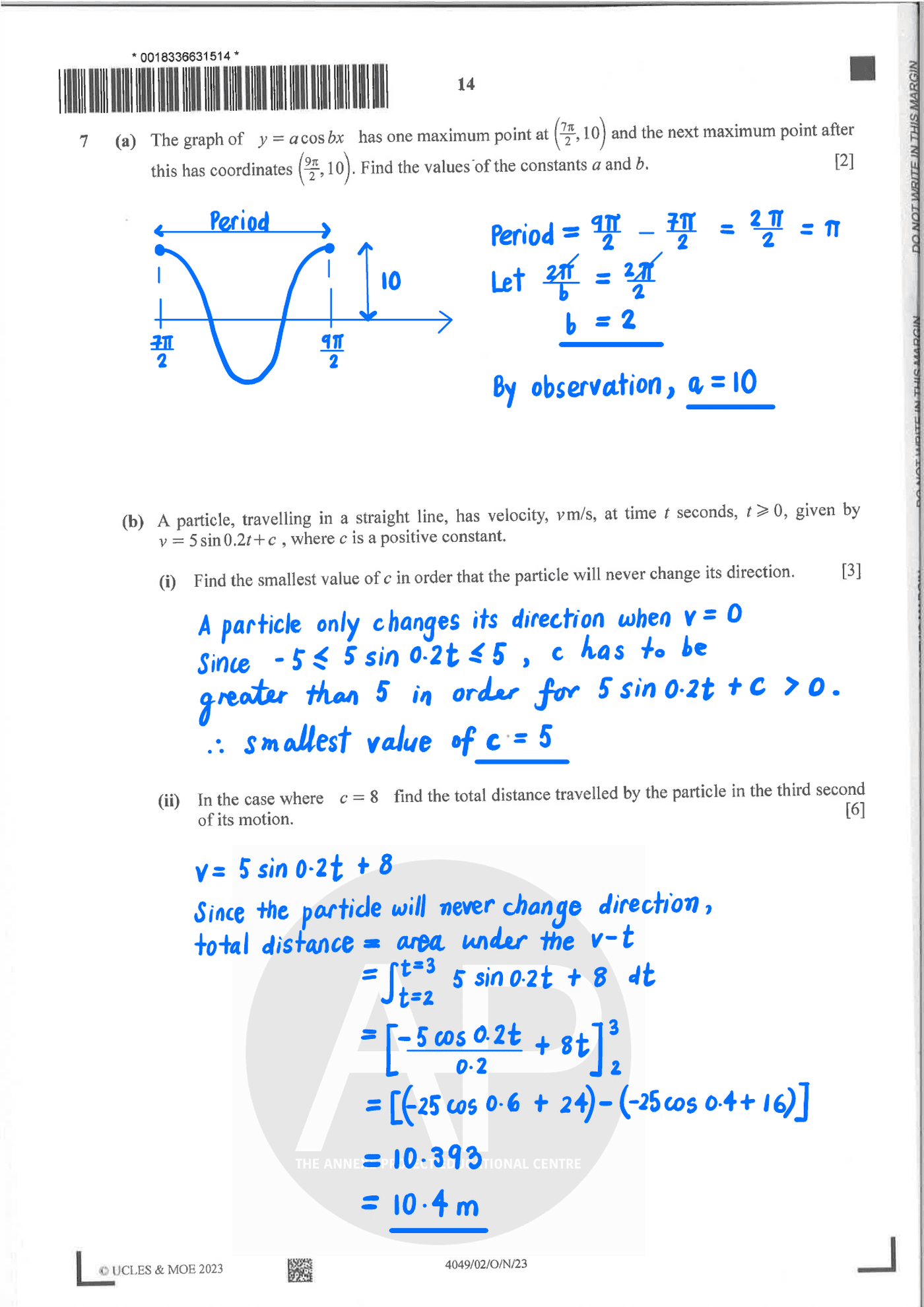 2023 O Level A Math Paper 2 solutions page 14