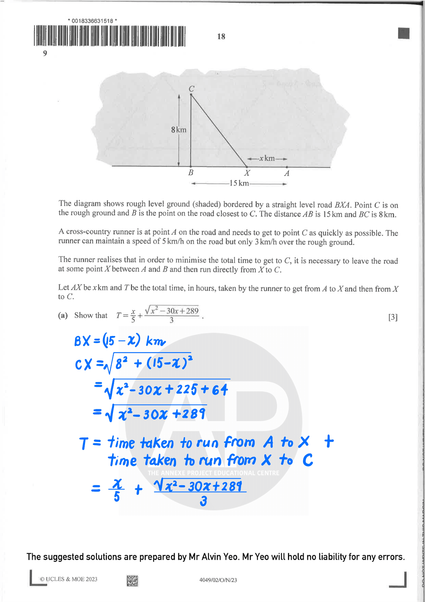 2023 O Level A Math Paper 2 solutions page 18