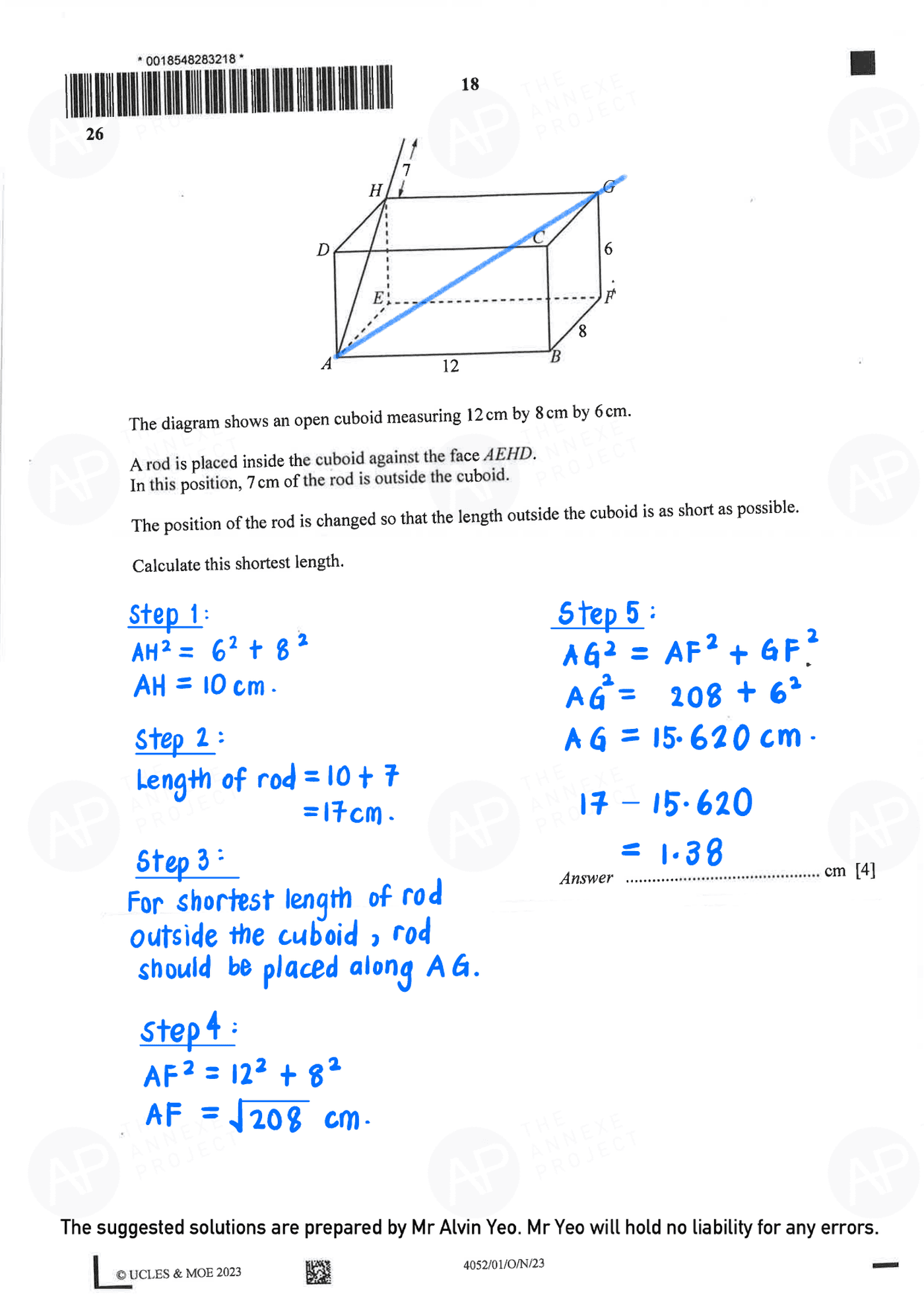 2023 O Level Elementary Mathematics Paper 1 alvin updated page 18 fs8