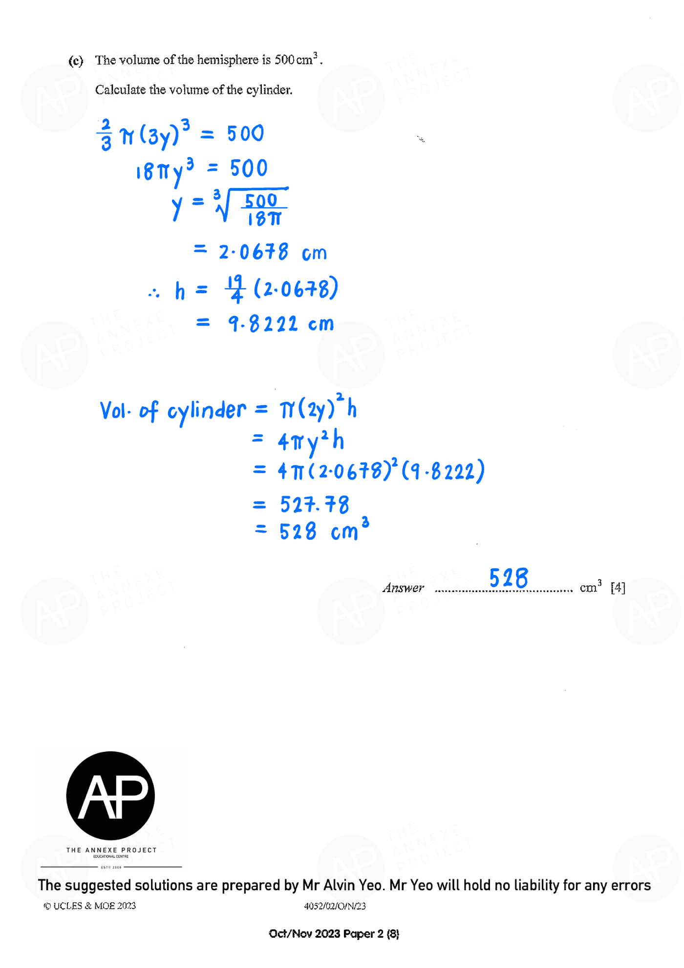2023 O Level Elementary Mathematics Paper 2 page 07 fs8