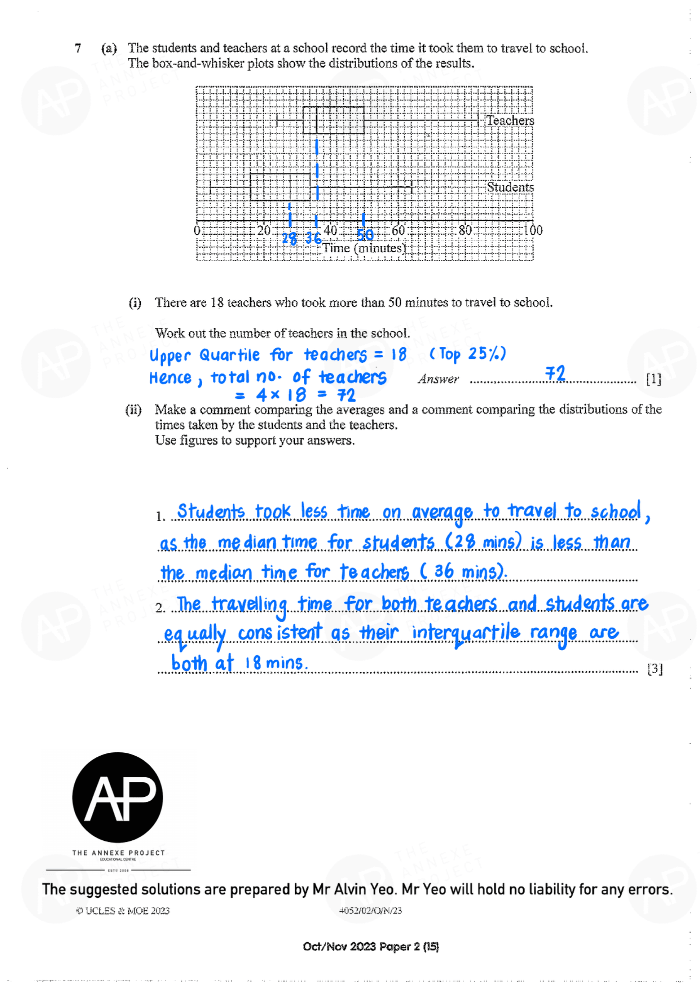 2023 O Level Elementary Mathematics Paper 2 page 14 fs8
