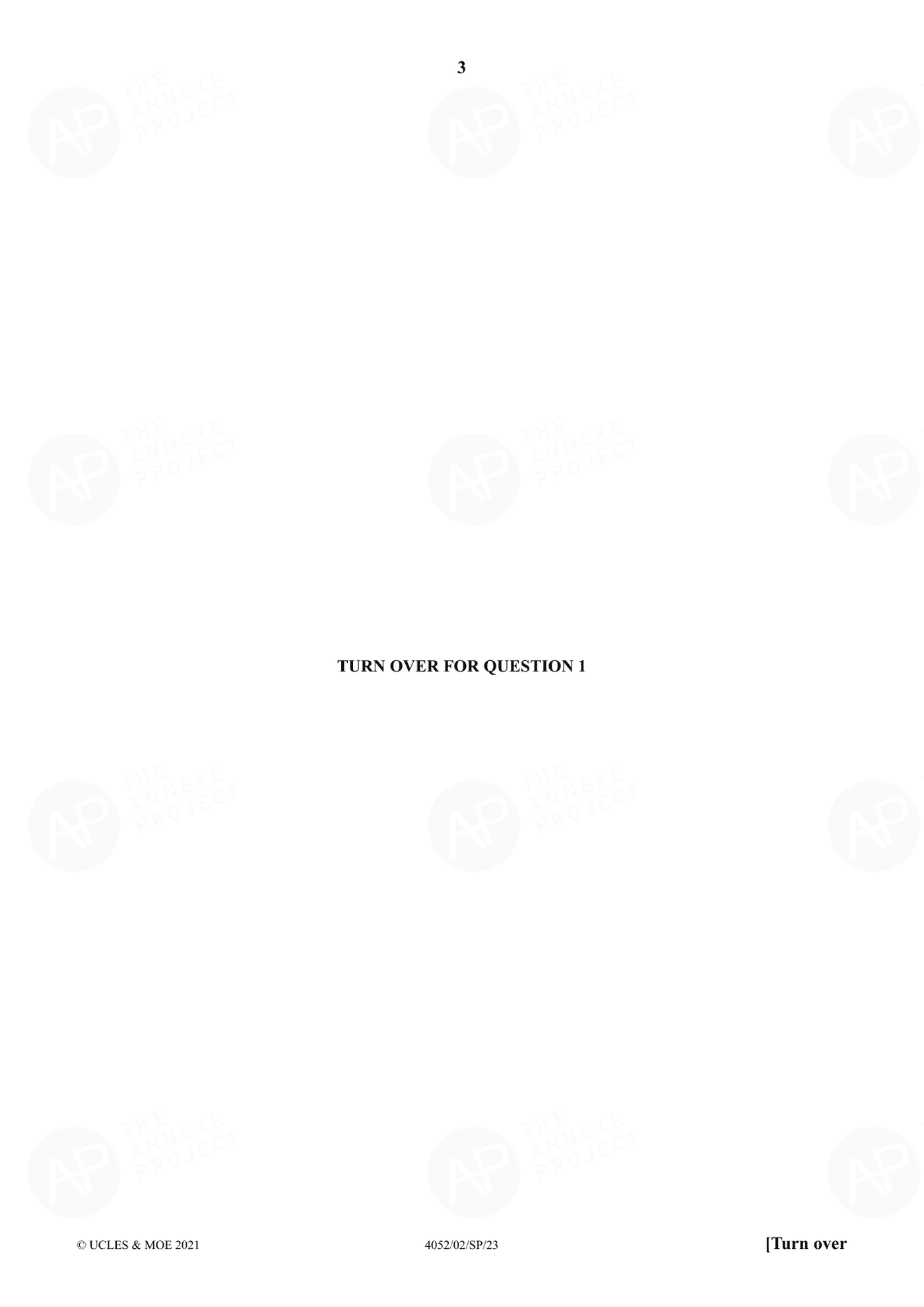 2023 O Level Elementary Mathematics Specimen Paper 2 page 03 fs8