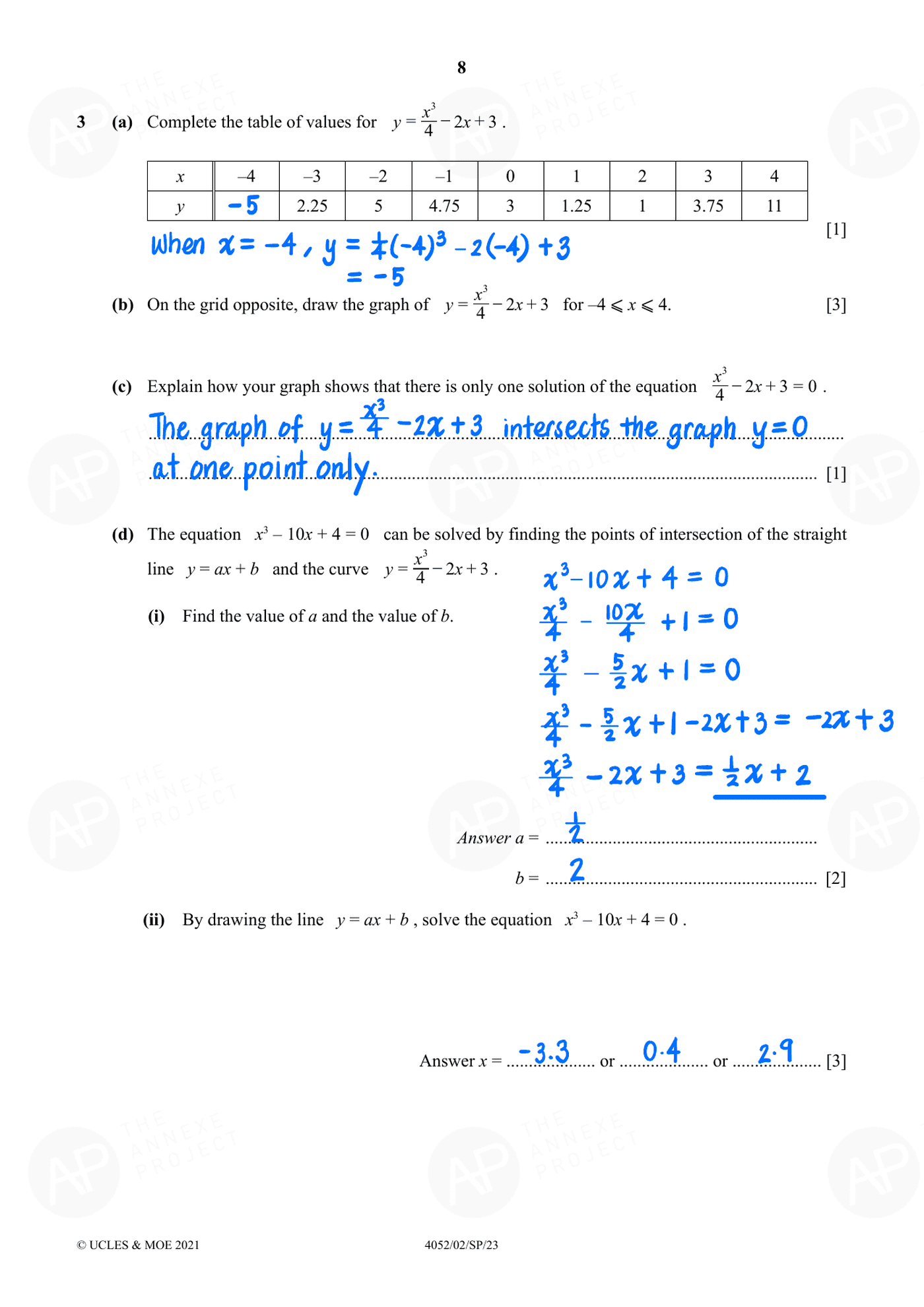 2023 O Level Elementary Mathematics Specimen Paper 2 page 08 fs8