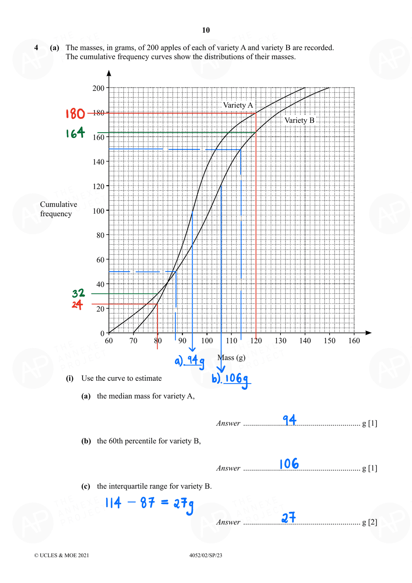 2023 O Level Elementary Mathematics Specimen Paper 2 page 10 fs8