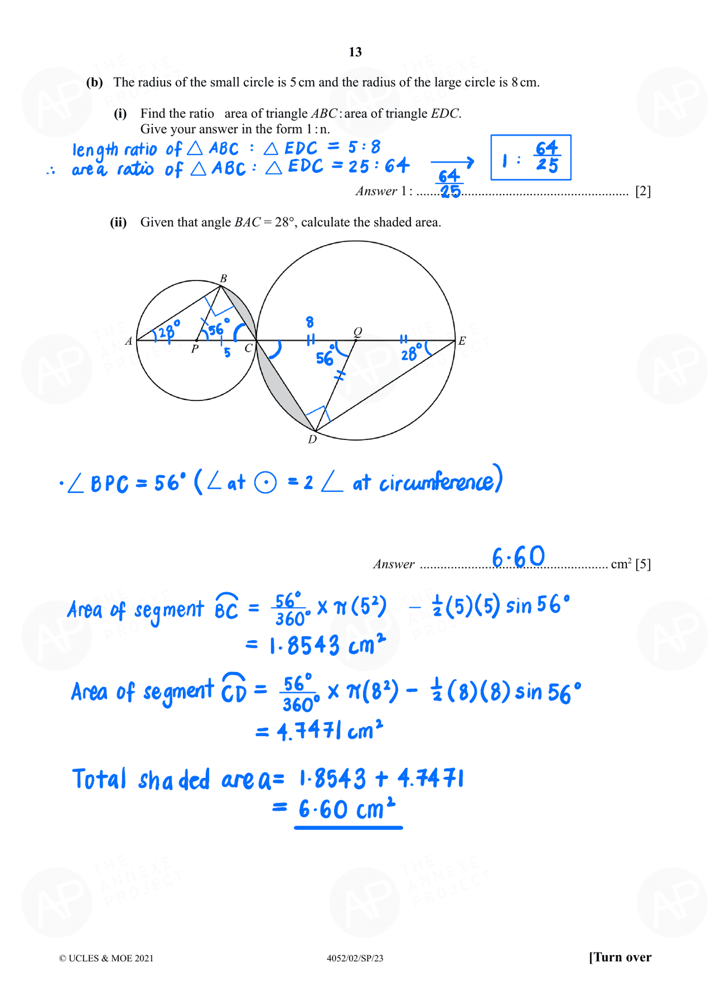 2023 O Level Elementary Mathematics Specimen Paper 2 page 13 fs8