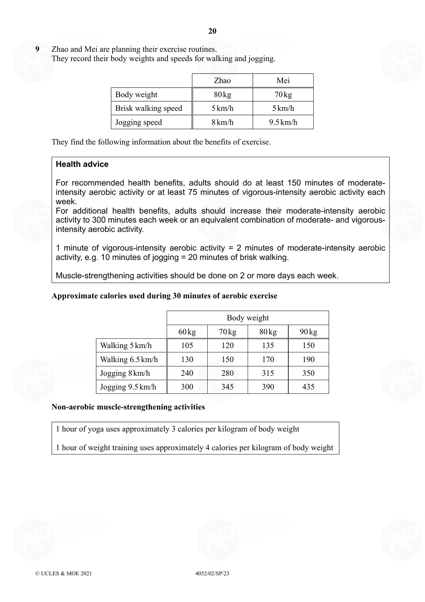 2023 O Level Elementary Mathematics Specimen Paper 2 page 20 fs8