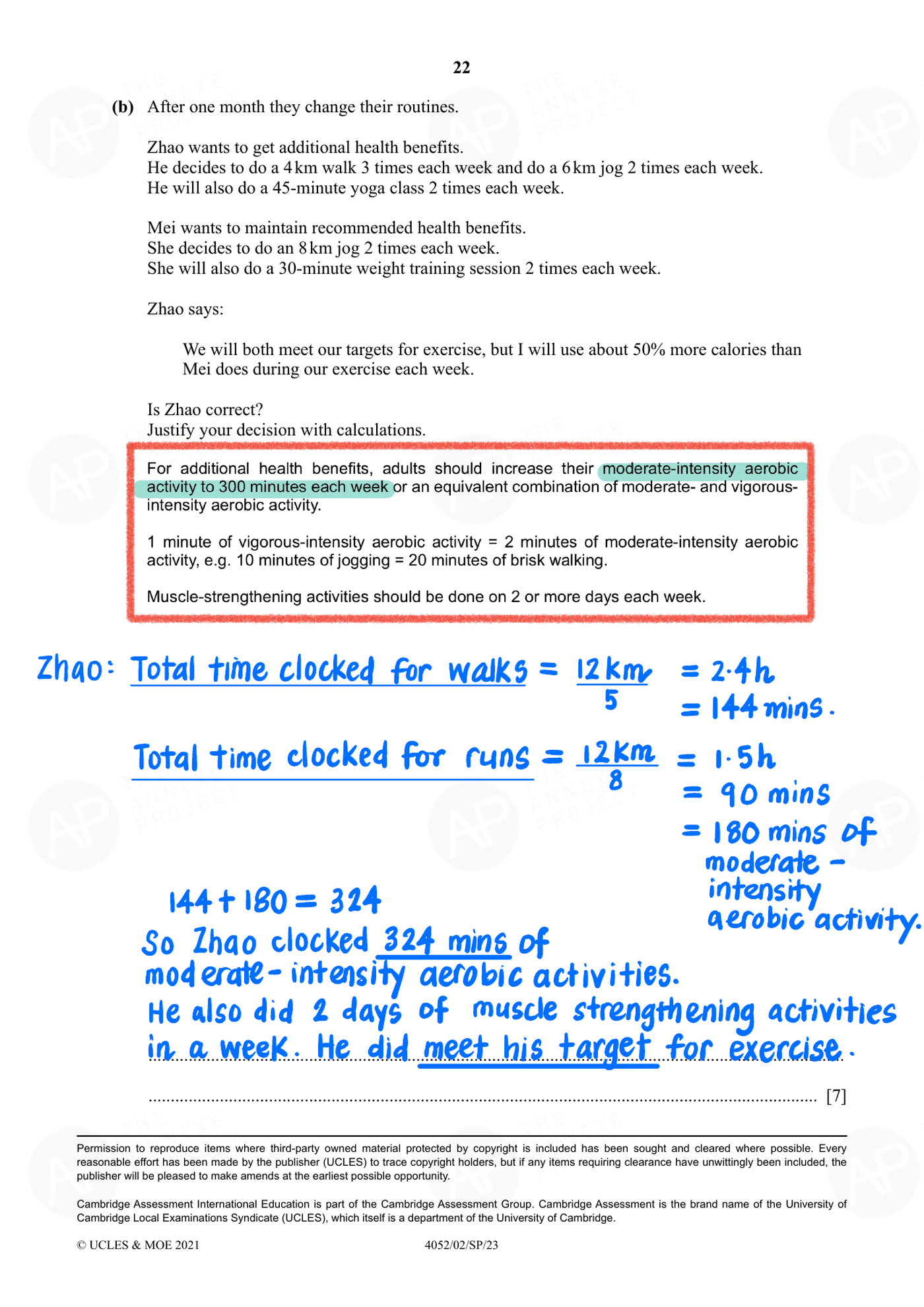 2023 O Level Elementary Mathematics Specimen Paper 2 page 22 fs8