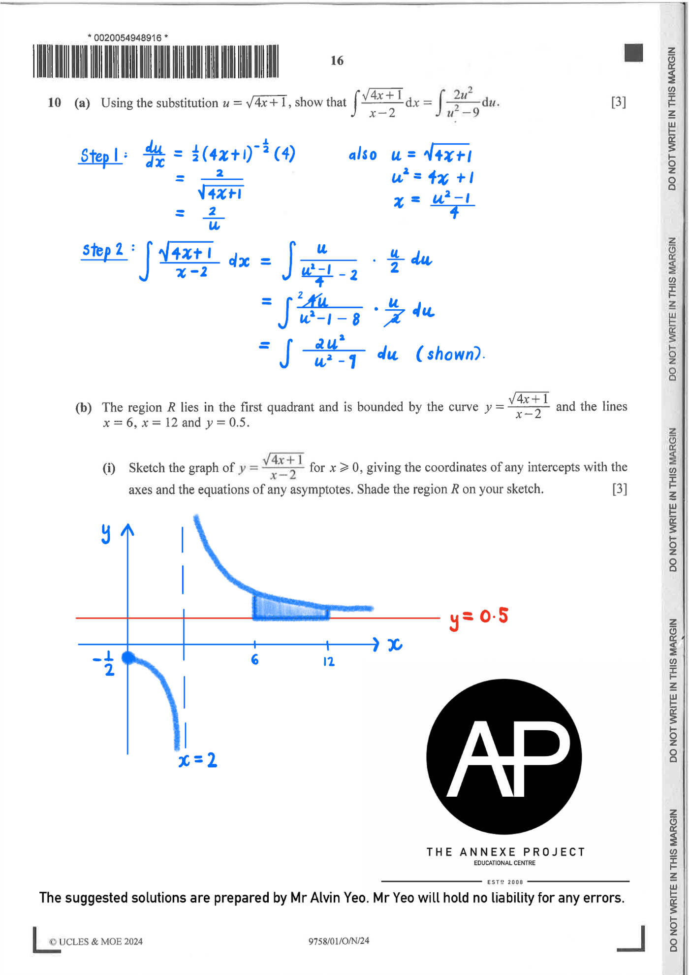 2024 A Level H2 Mathematics Paper 1 page 16