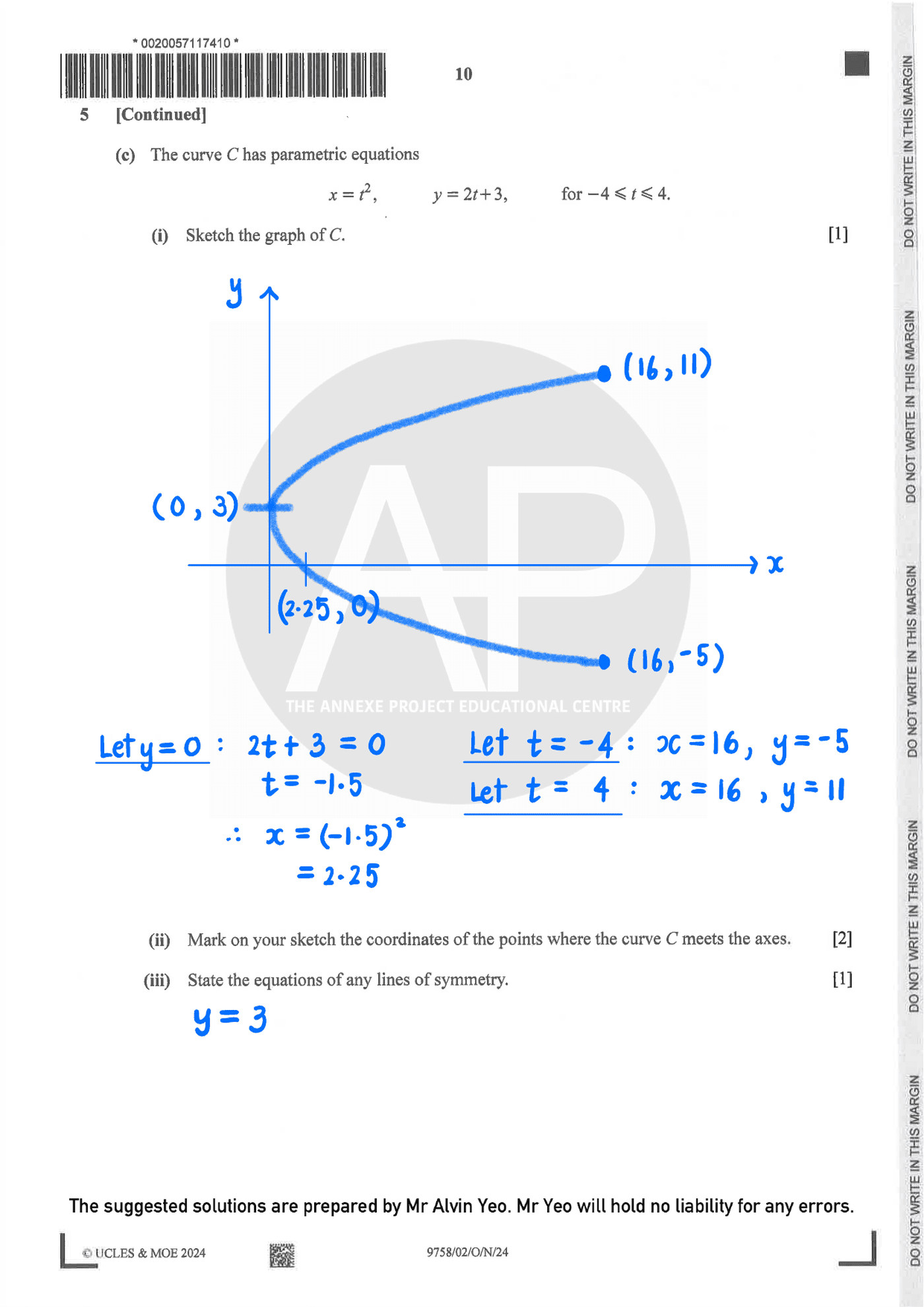 2024 A Level H2 Mathematics Paper 2 page 10