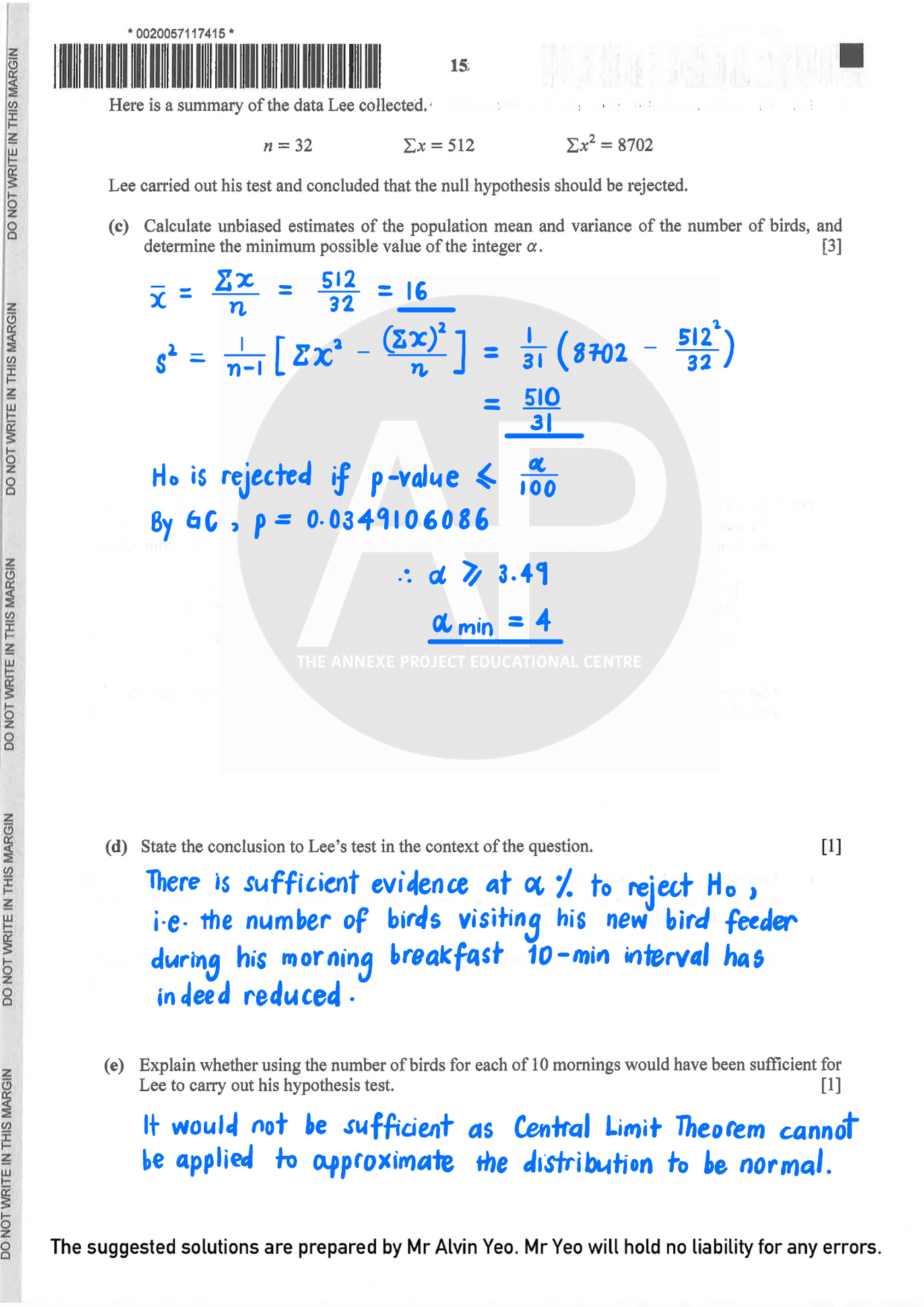 2024 A Level H2 Mathematics Paper 2 page 15