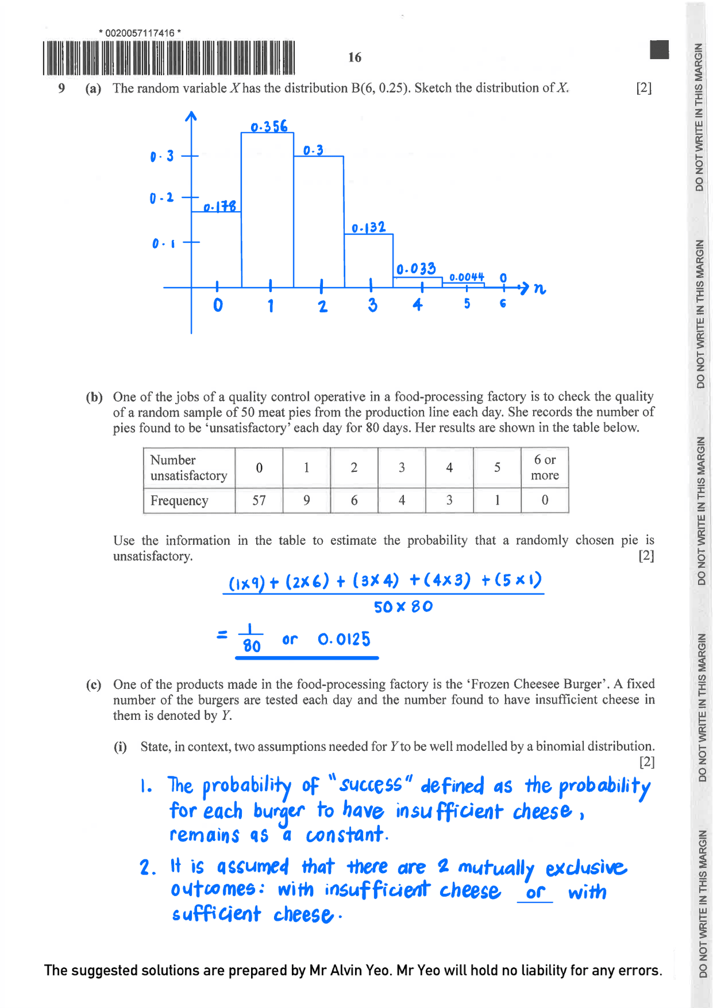 2024 A Level H2 Mathematics Paper 2 page 16
