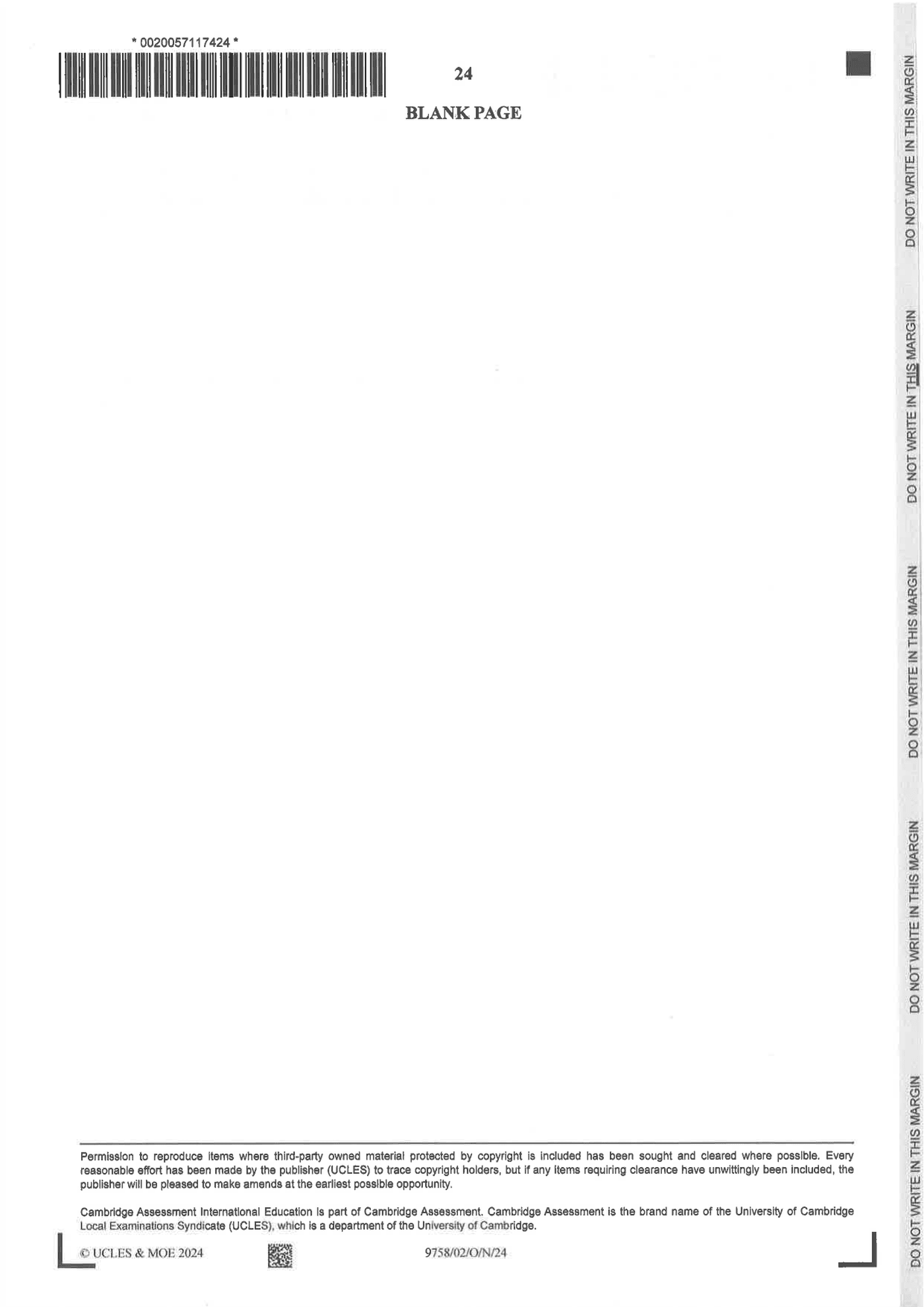 2024 A Level H2 Mathematics Paper 2 page 24